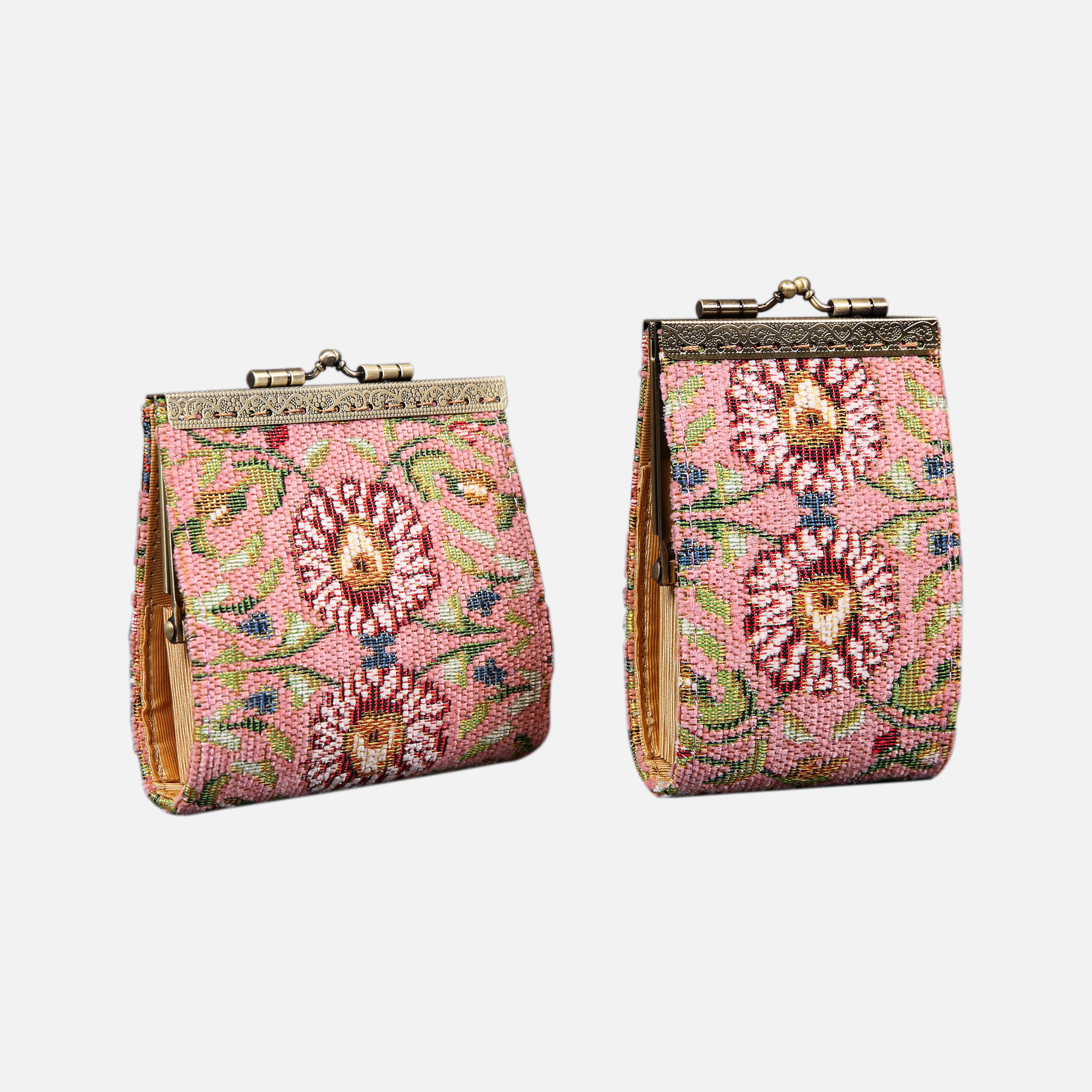 Oriental Pink Card Wallet MCW Handmade