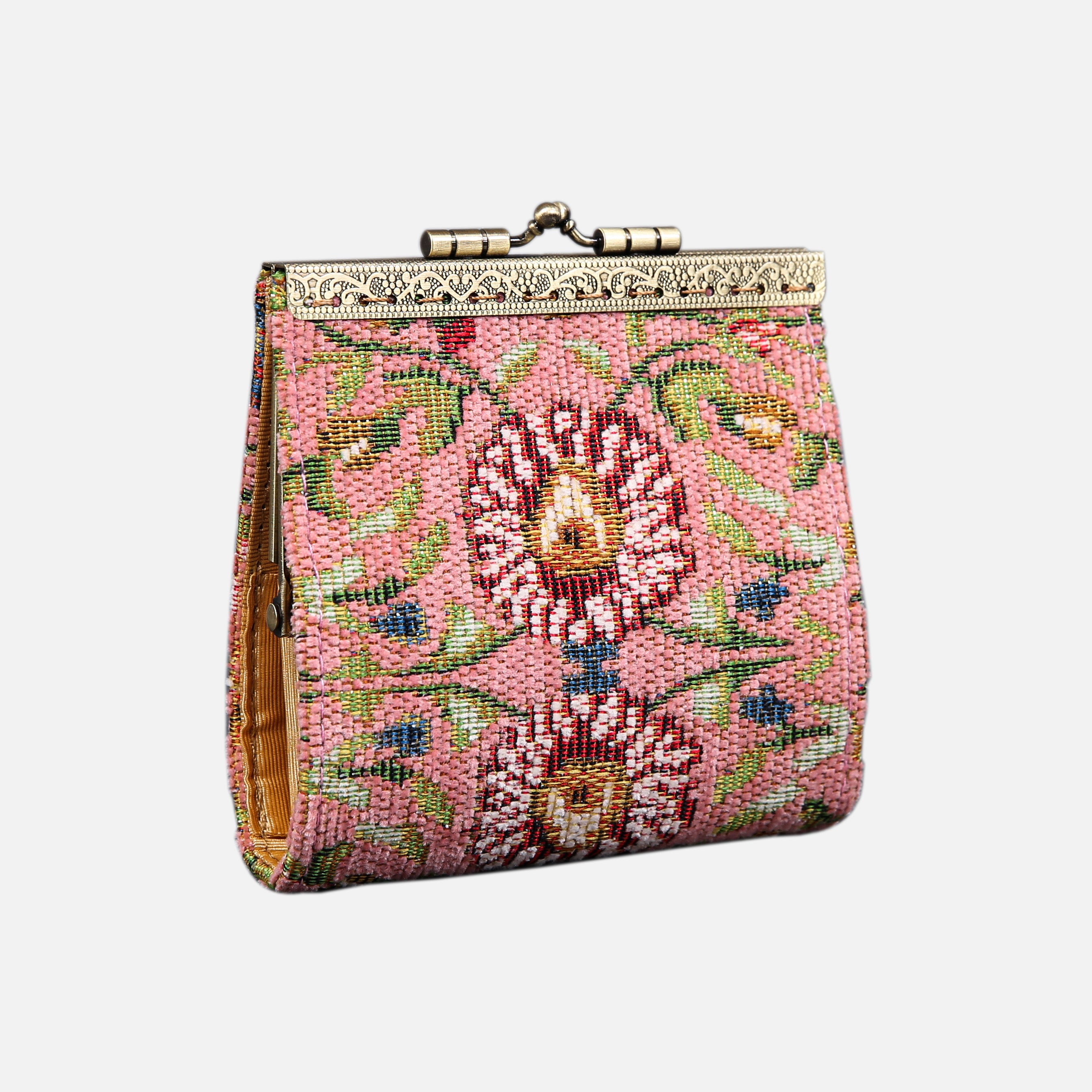 Oriental Pink Card Wallet MCW Handmade-1