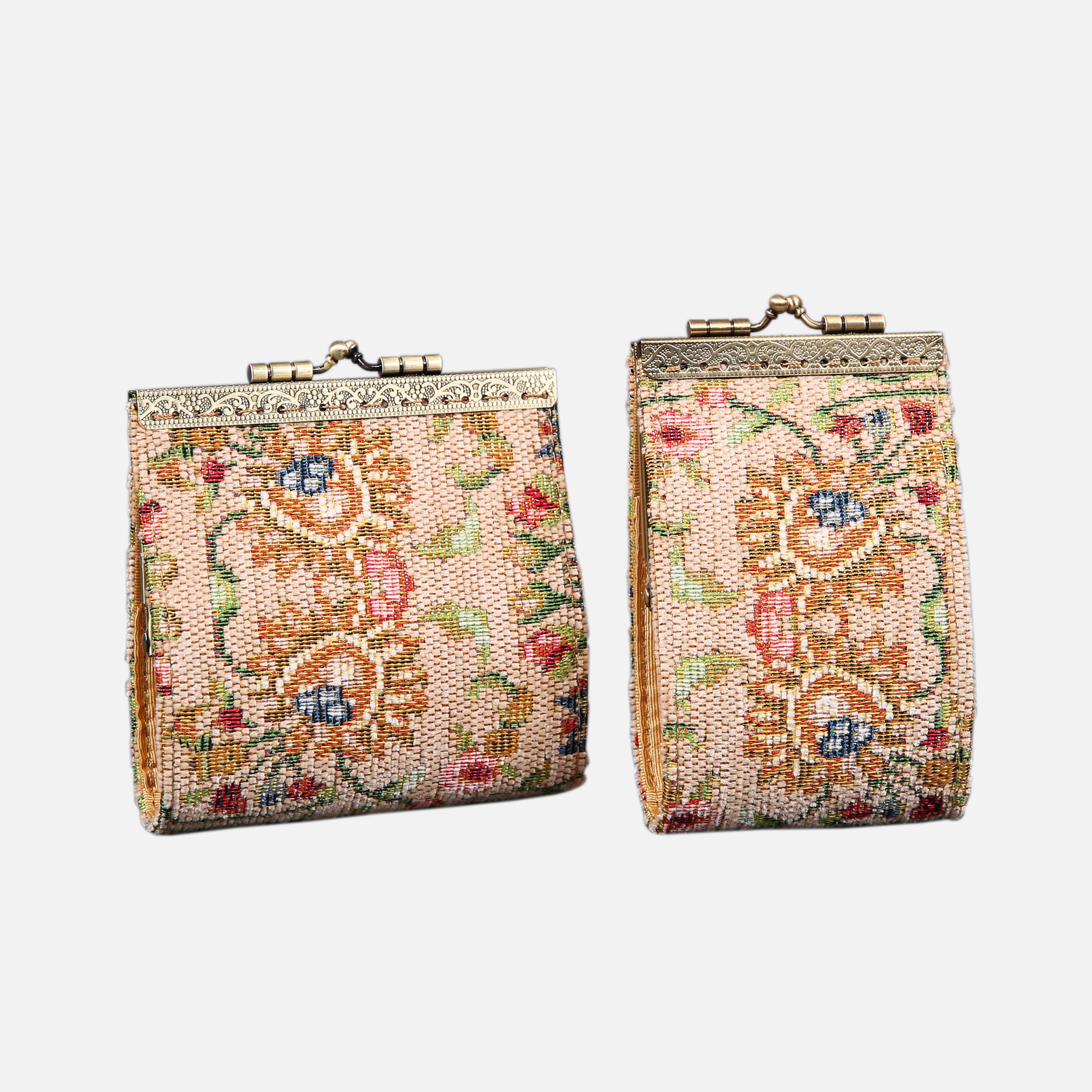 Oriental Beige Card Wallet MCW Handmade