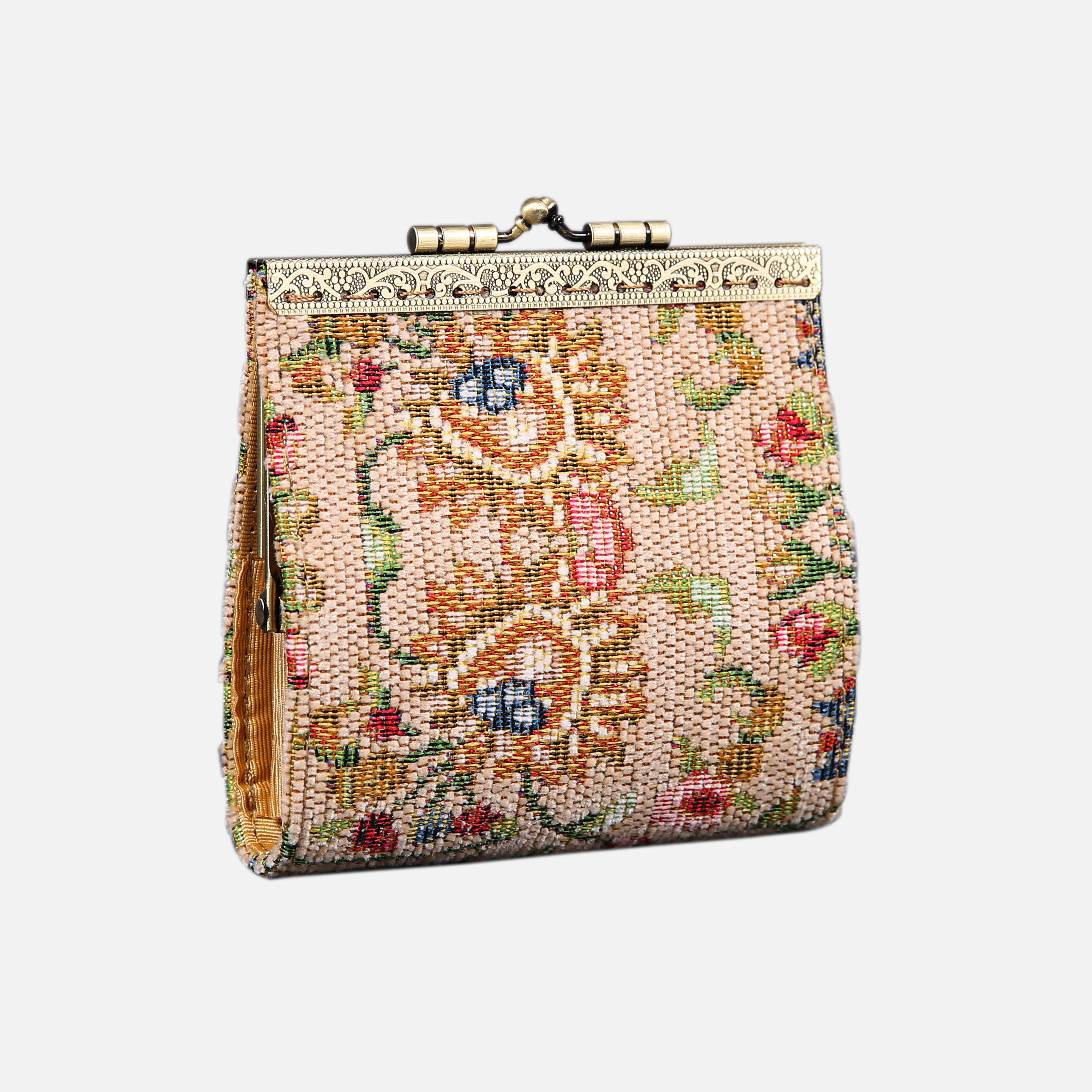 Oriental Beige Card Wallet MCW Handmade-1