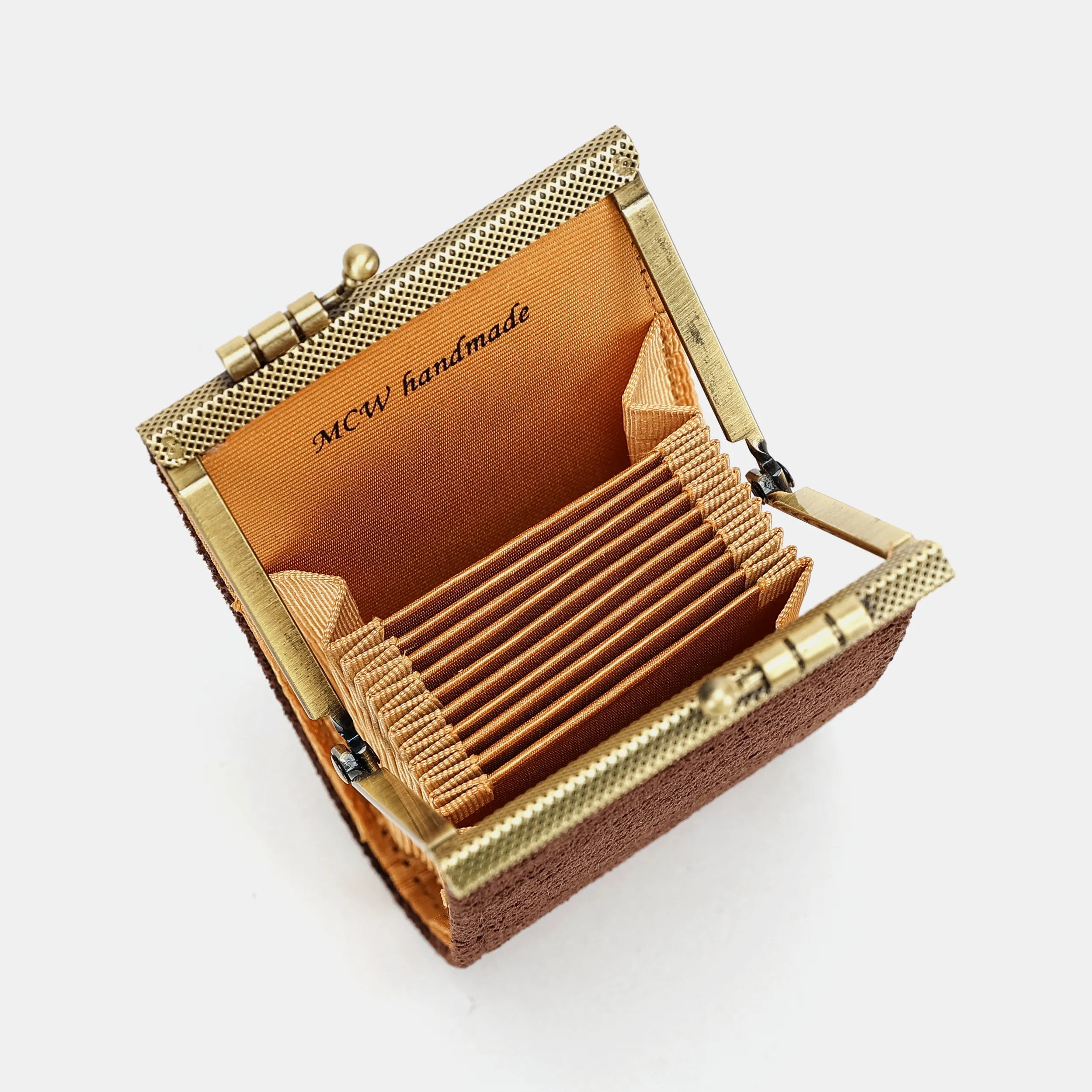 Solid Coffee Card Wallet Carpetbag of America opening