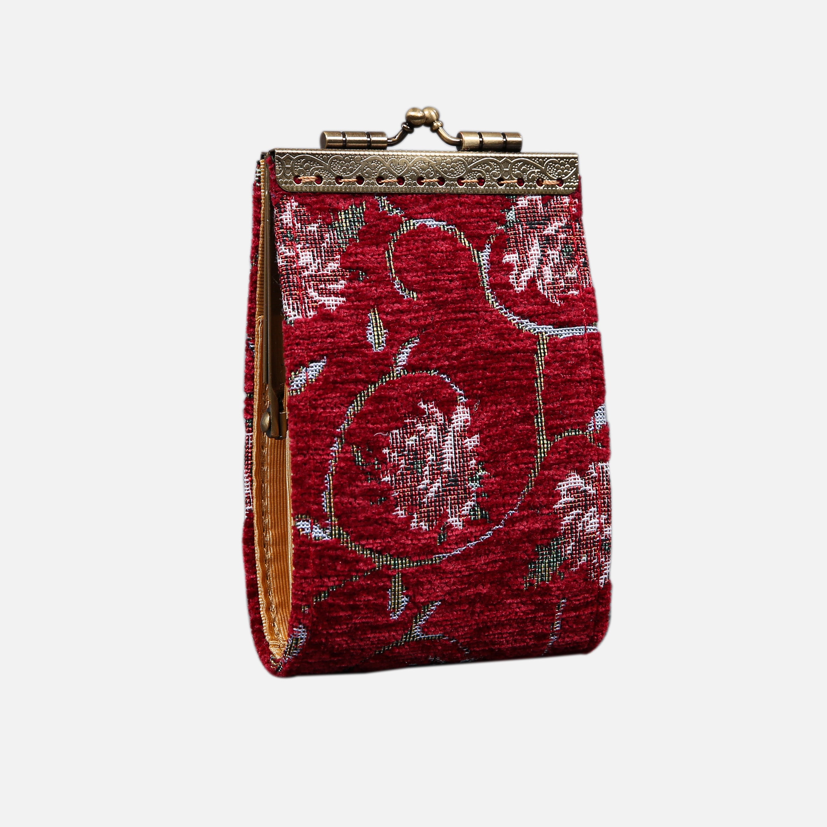 Climbing Rose Red Card Wallet MCW Handmade-1