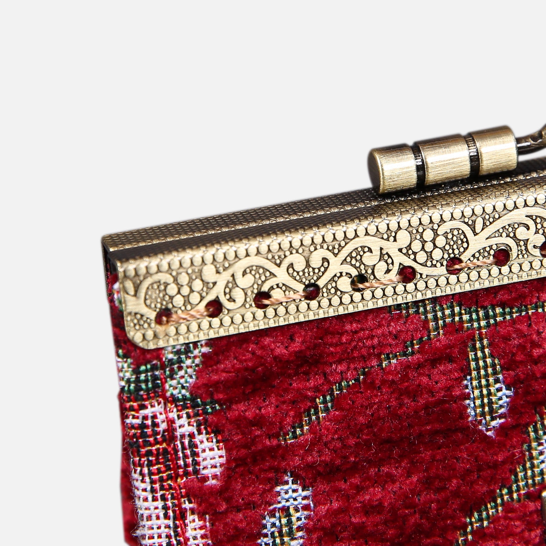 Climbing Rose Red Card Wallet MCW Handmade-6