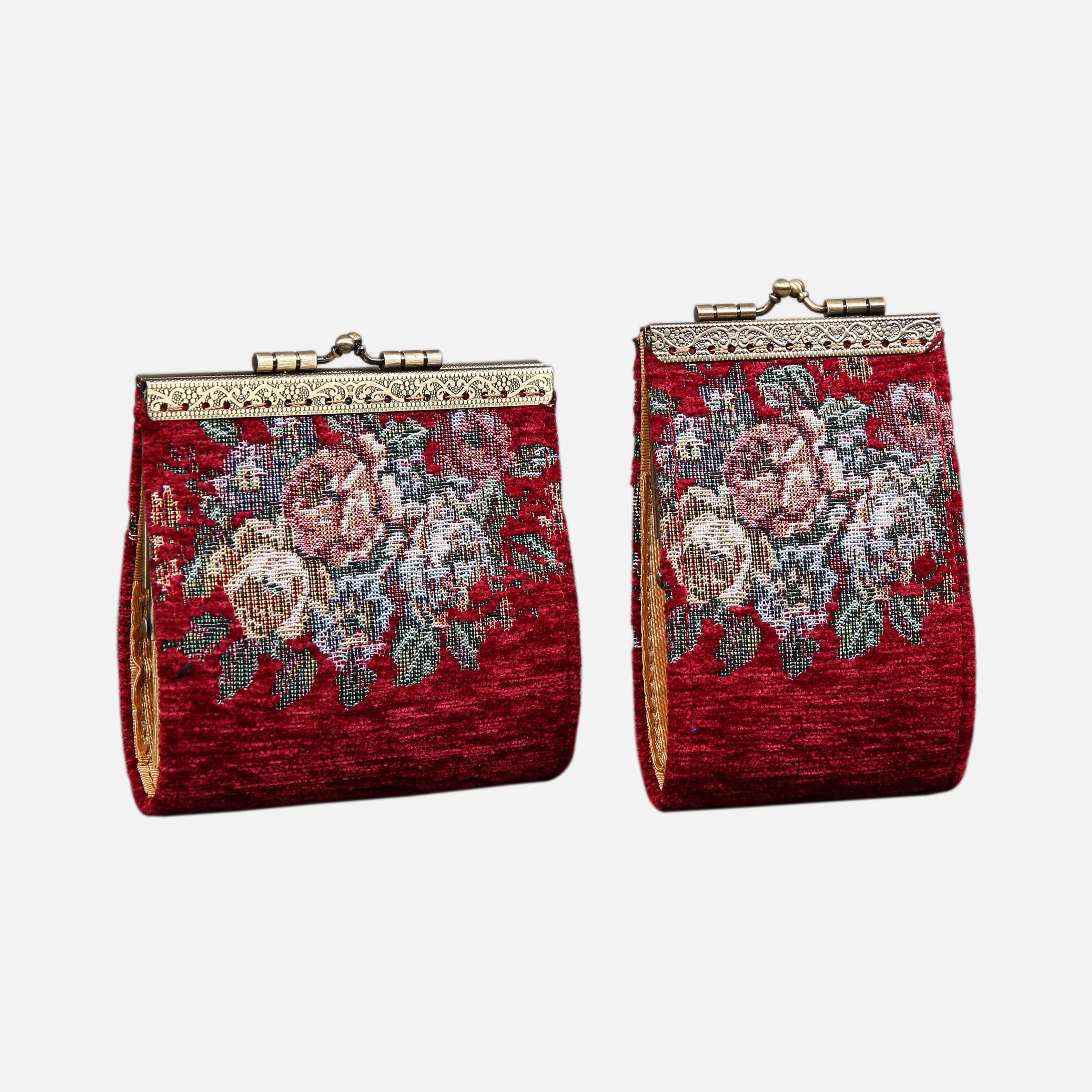 Rose Bouquet Red Card Wallet MCW Handmade