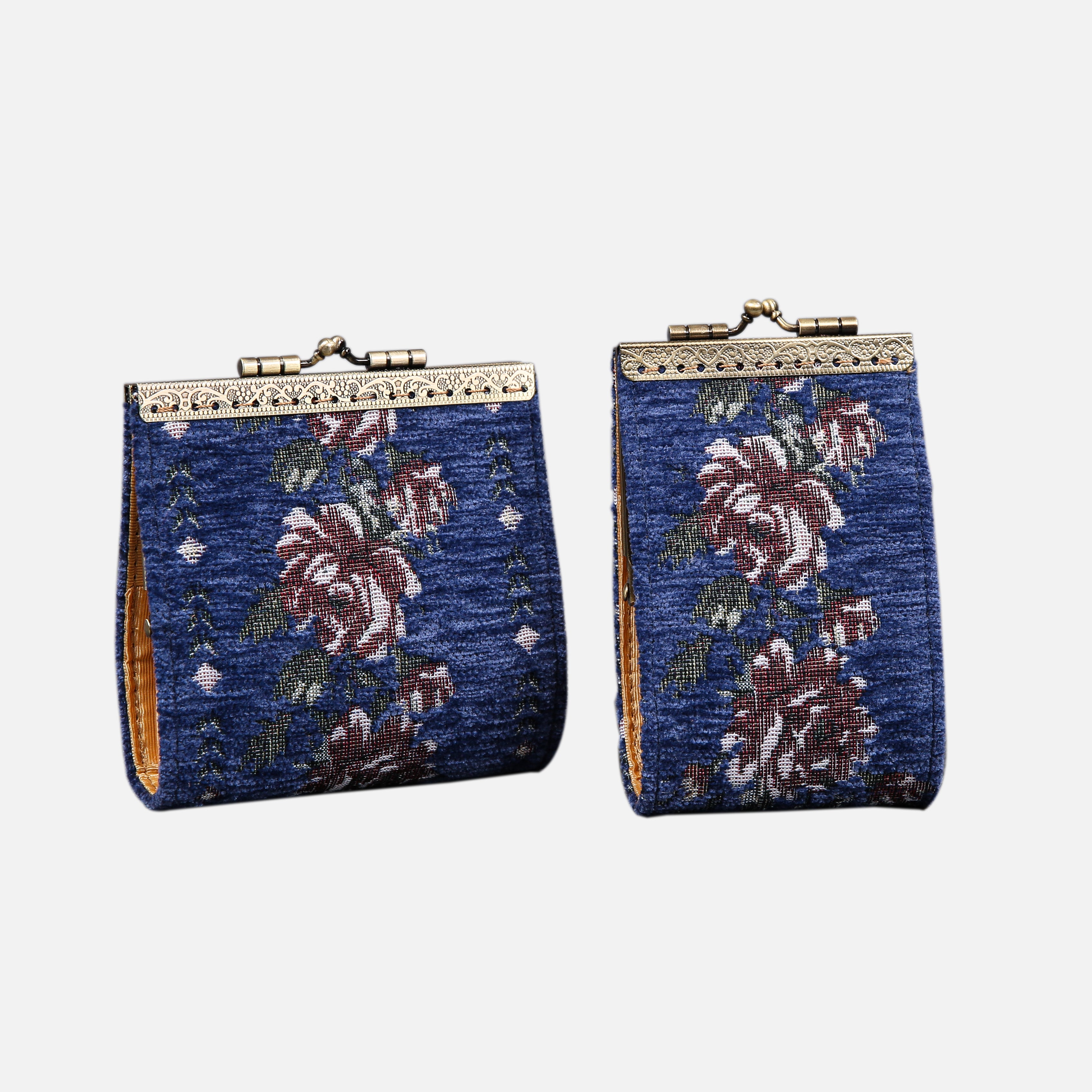 Rose Trail Blue Card Wallet MCW Handmade