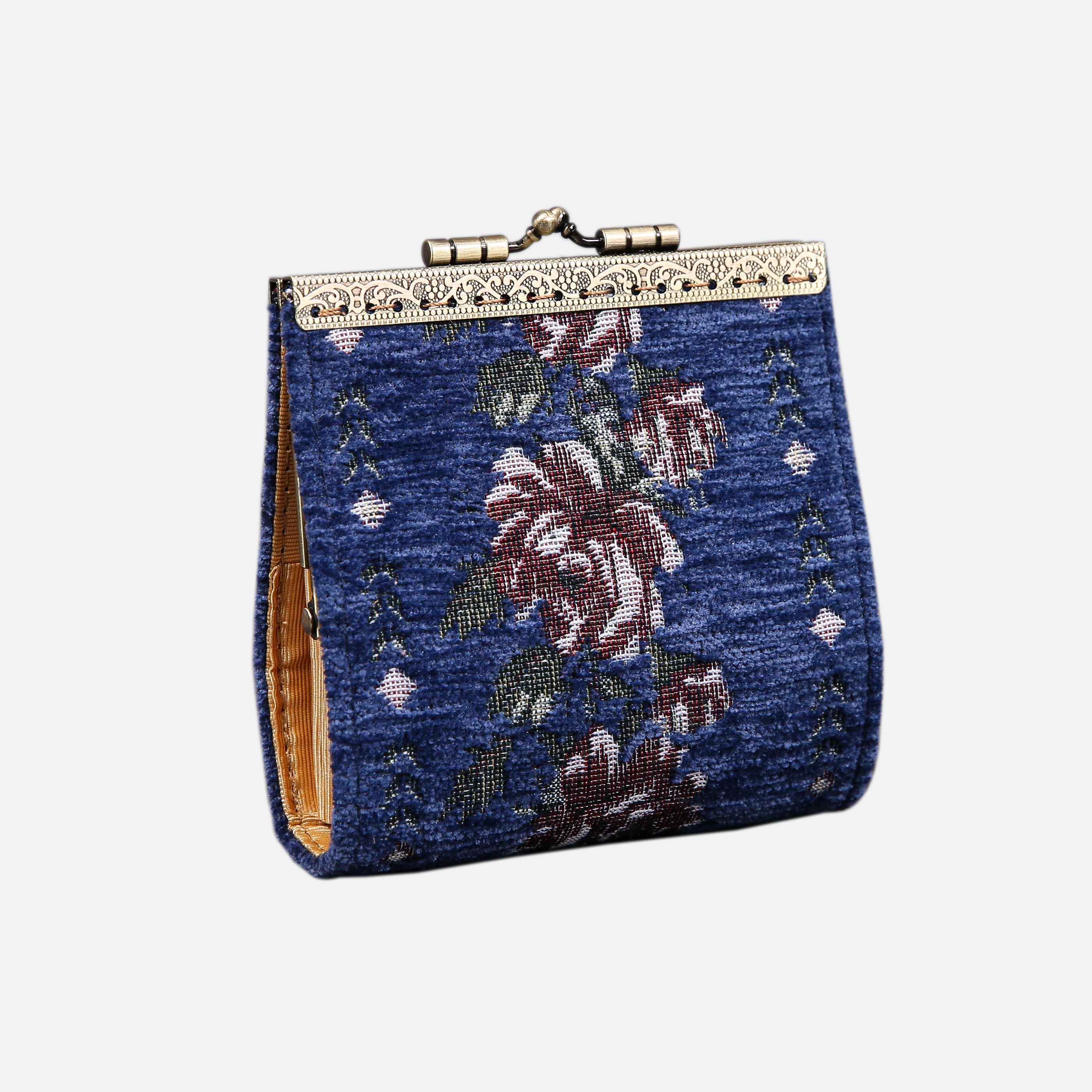 Rose Trail Blue Card Wallet MCW Handmade-1