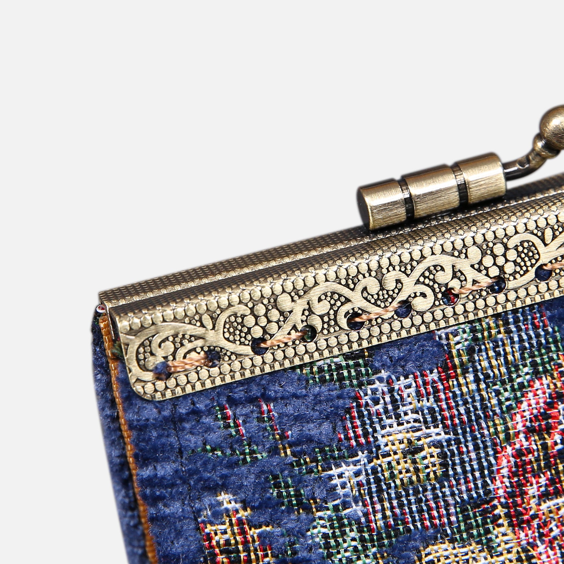 Rose Bouquet Blue Card Wallet MCW Handmade-7