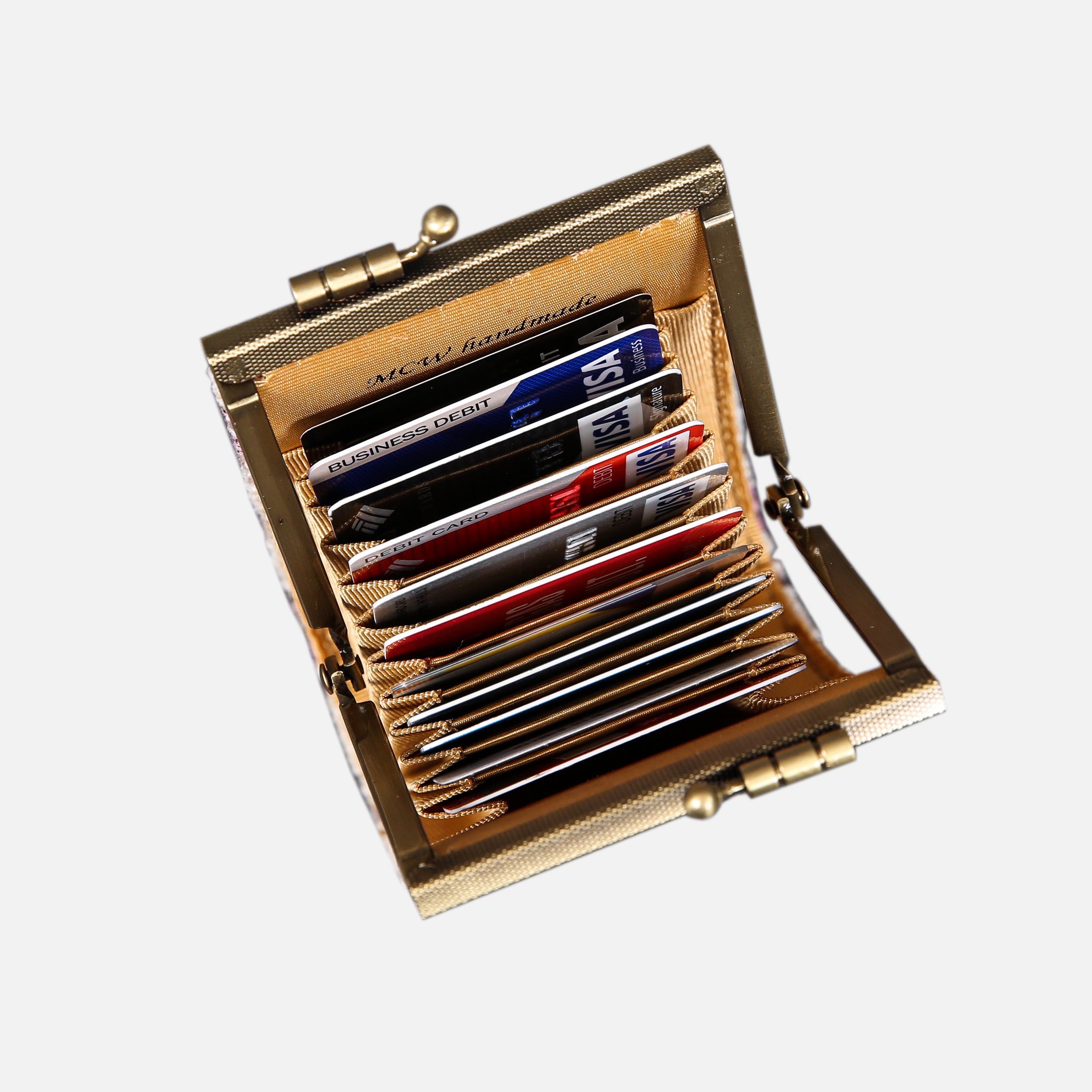 Traditional Cream Card Wallet MCW Handmade-5