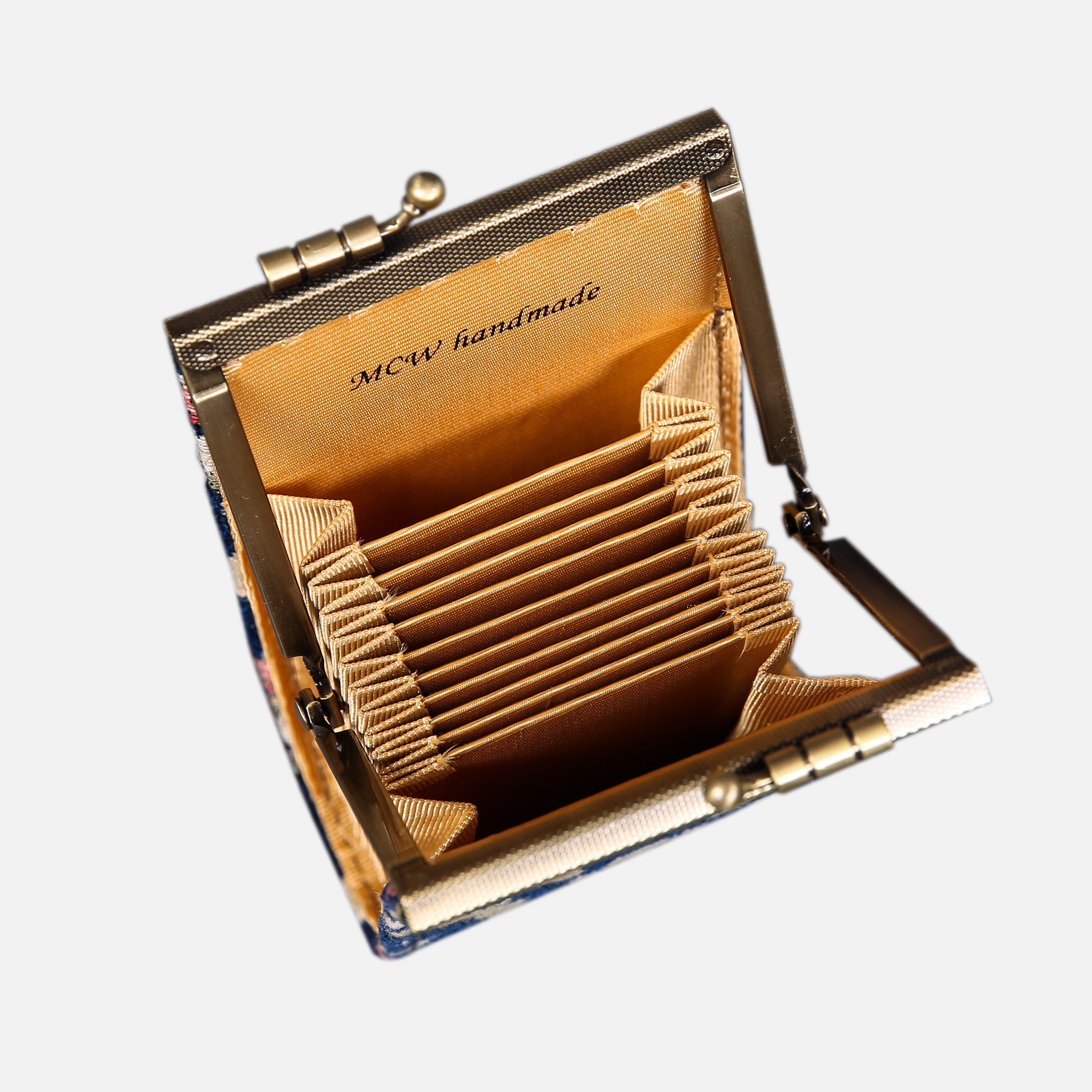 Traditional Blue Card Wallet MCW Handmade-6