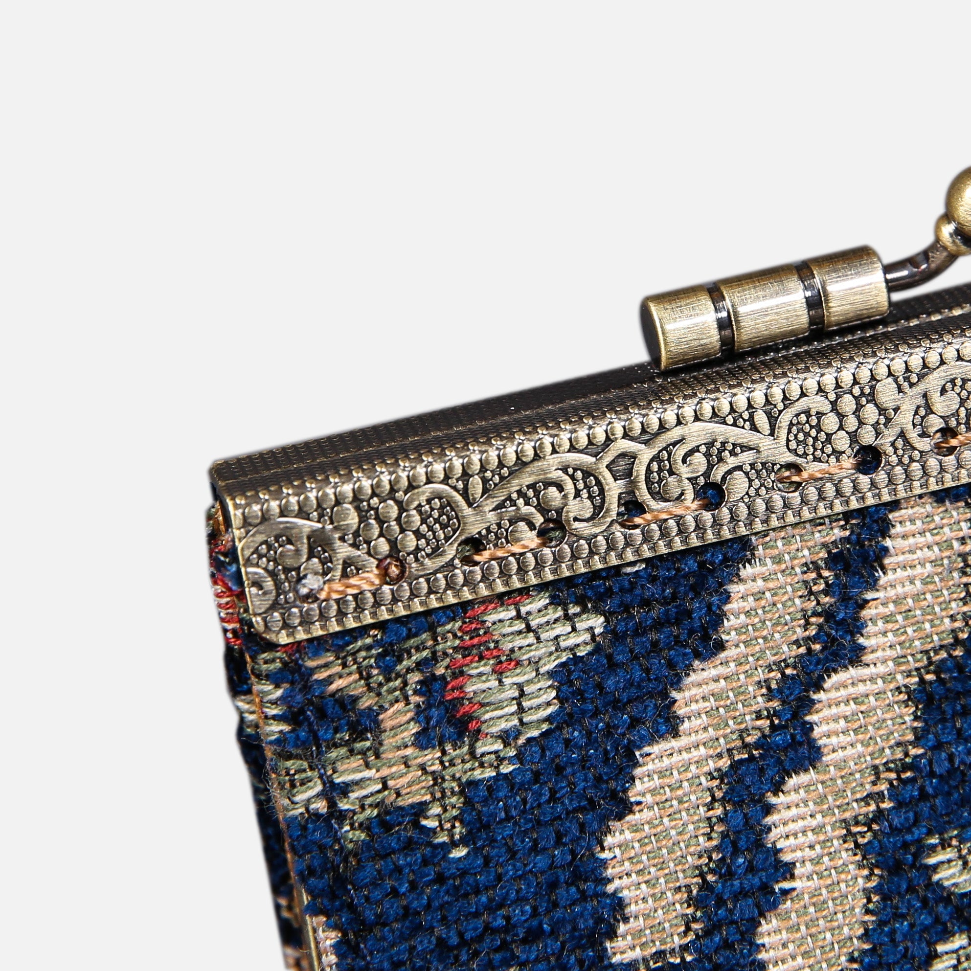 Traditional Blue Card Wallet MCW Handmade-7