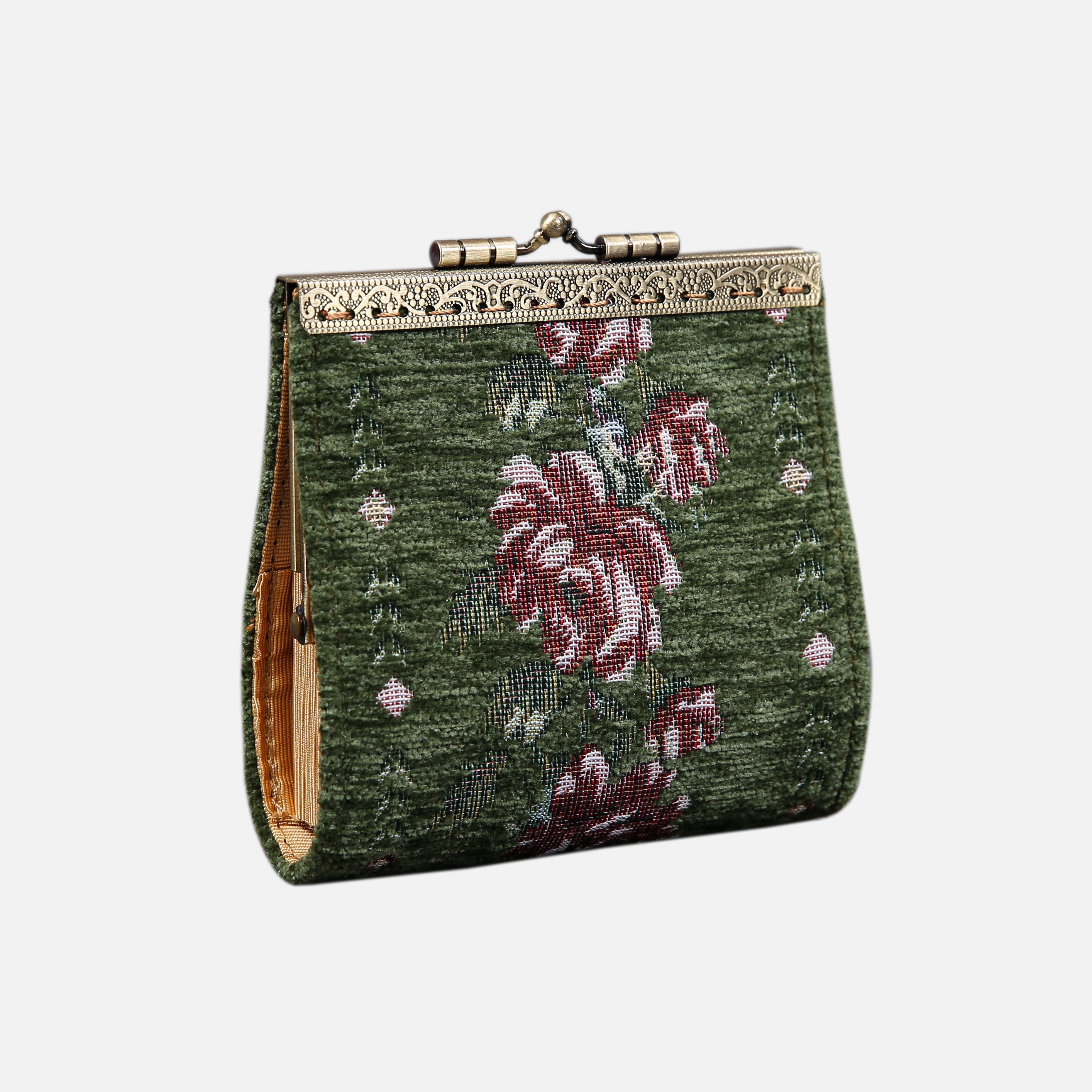 Rose Trail Green Card Wallet MCW Handmade-1