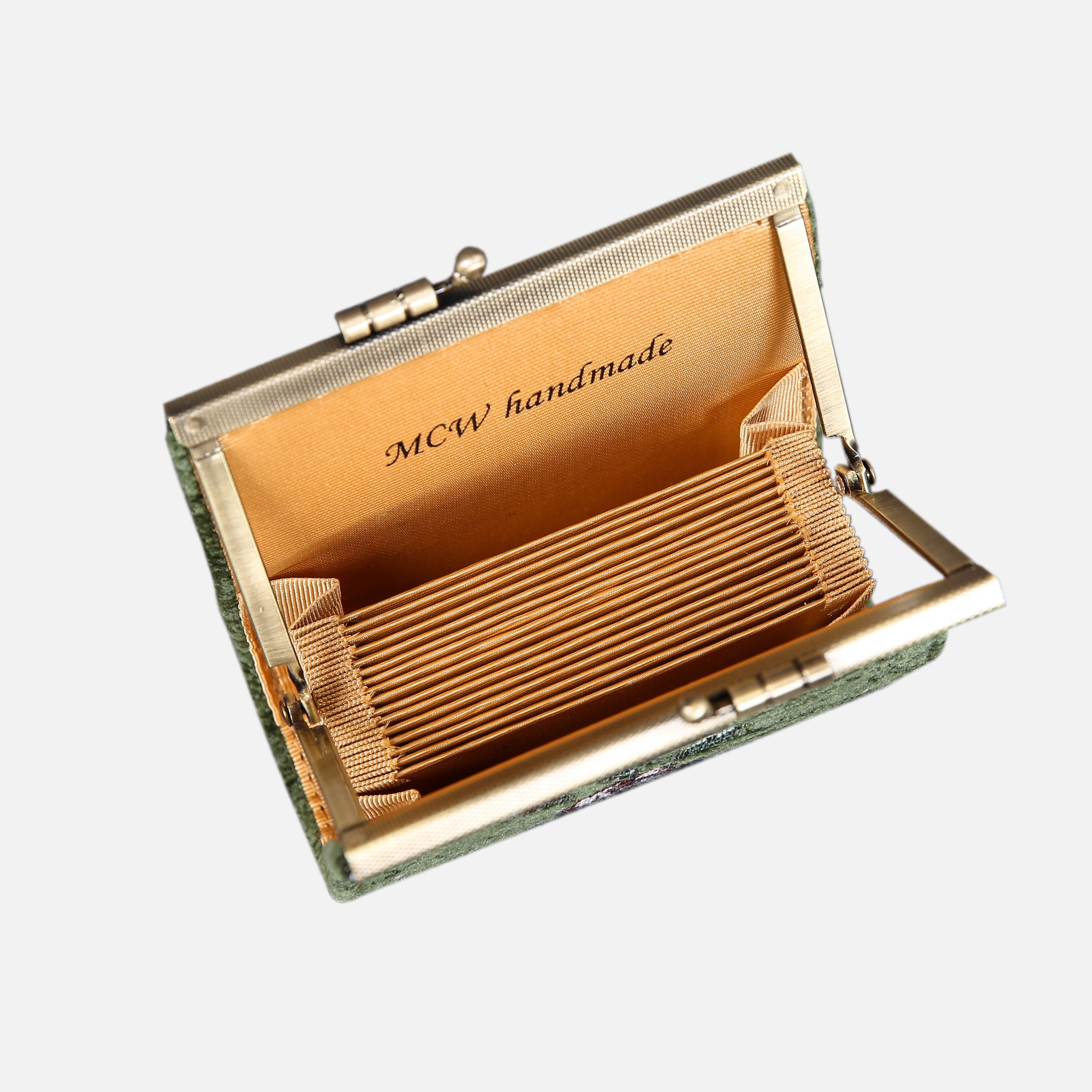 Rose Trail Green Card Wallet MCW Handmade-4