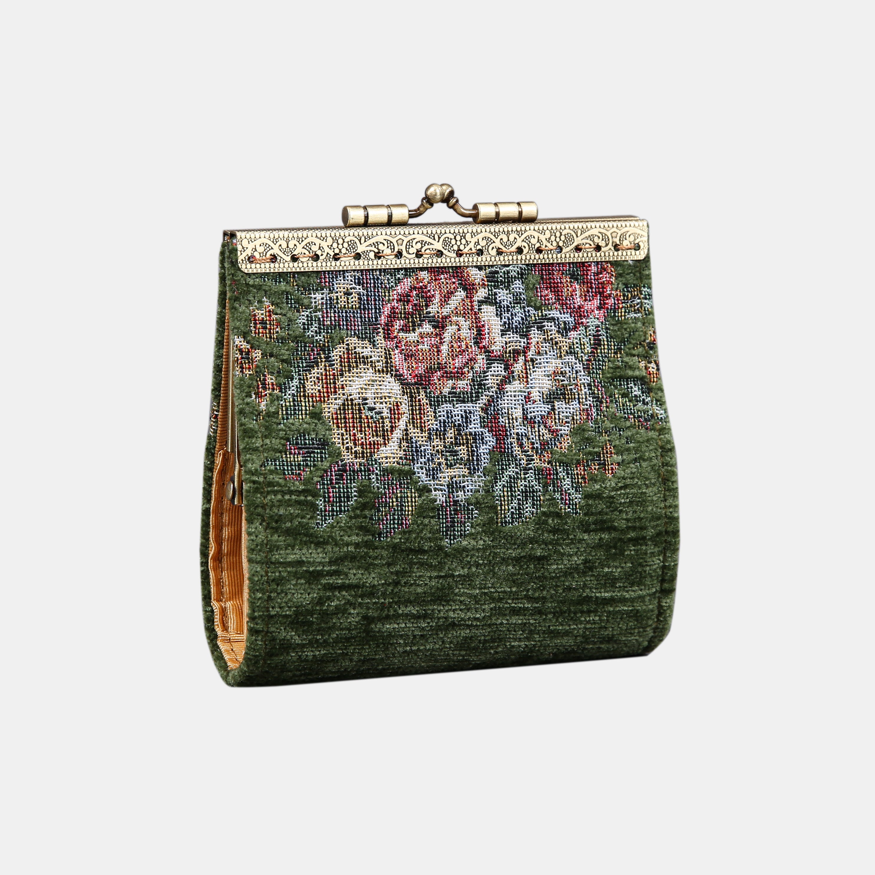 Rose Series Arugula Green Card Wallet Horizontal-17 slots