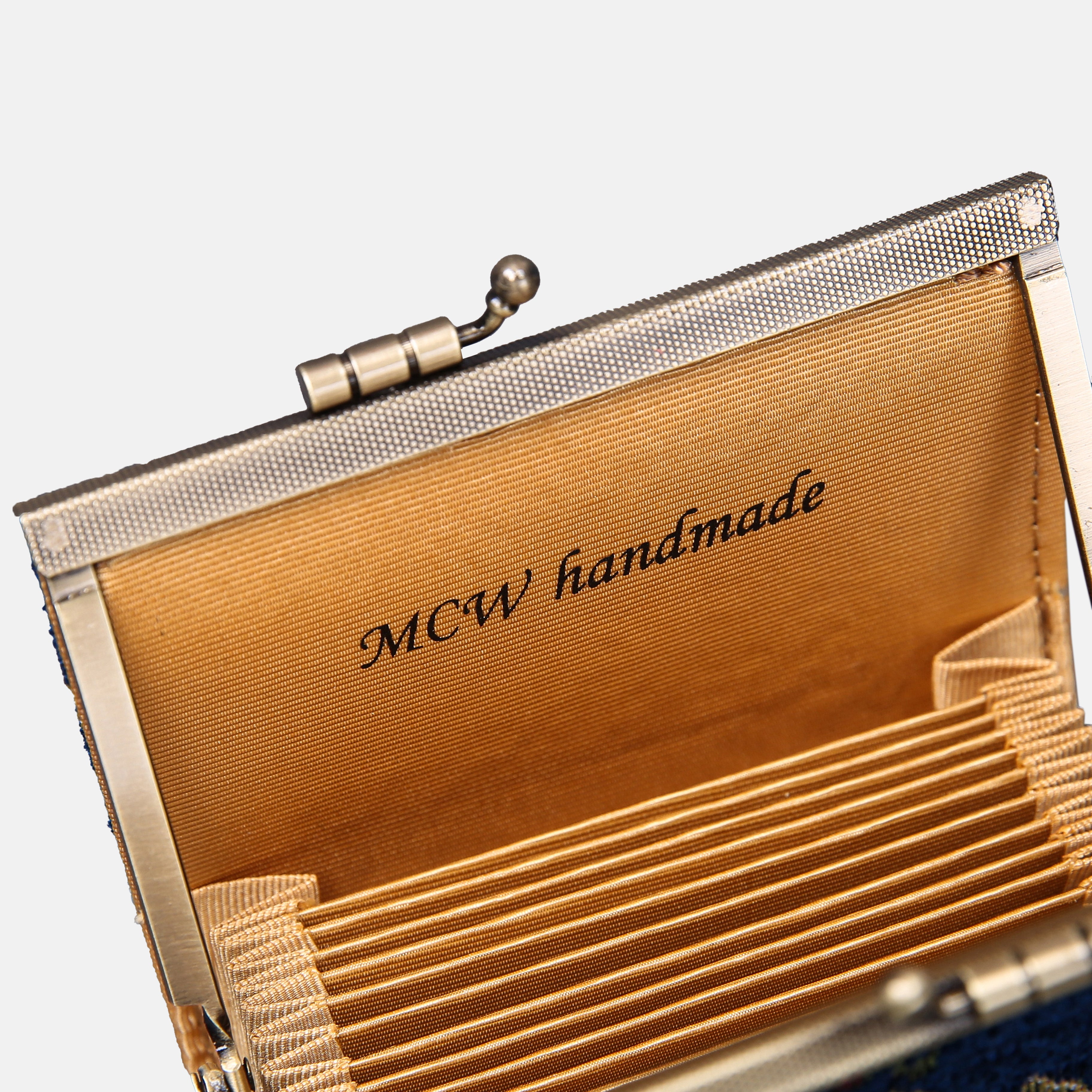 Floral Blue Card Wallet MCW Handmade-9