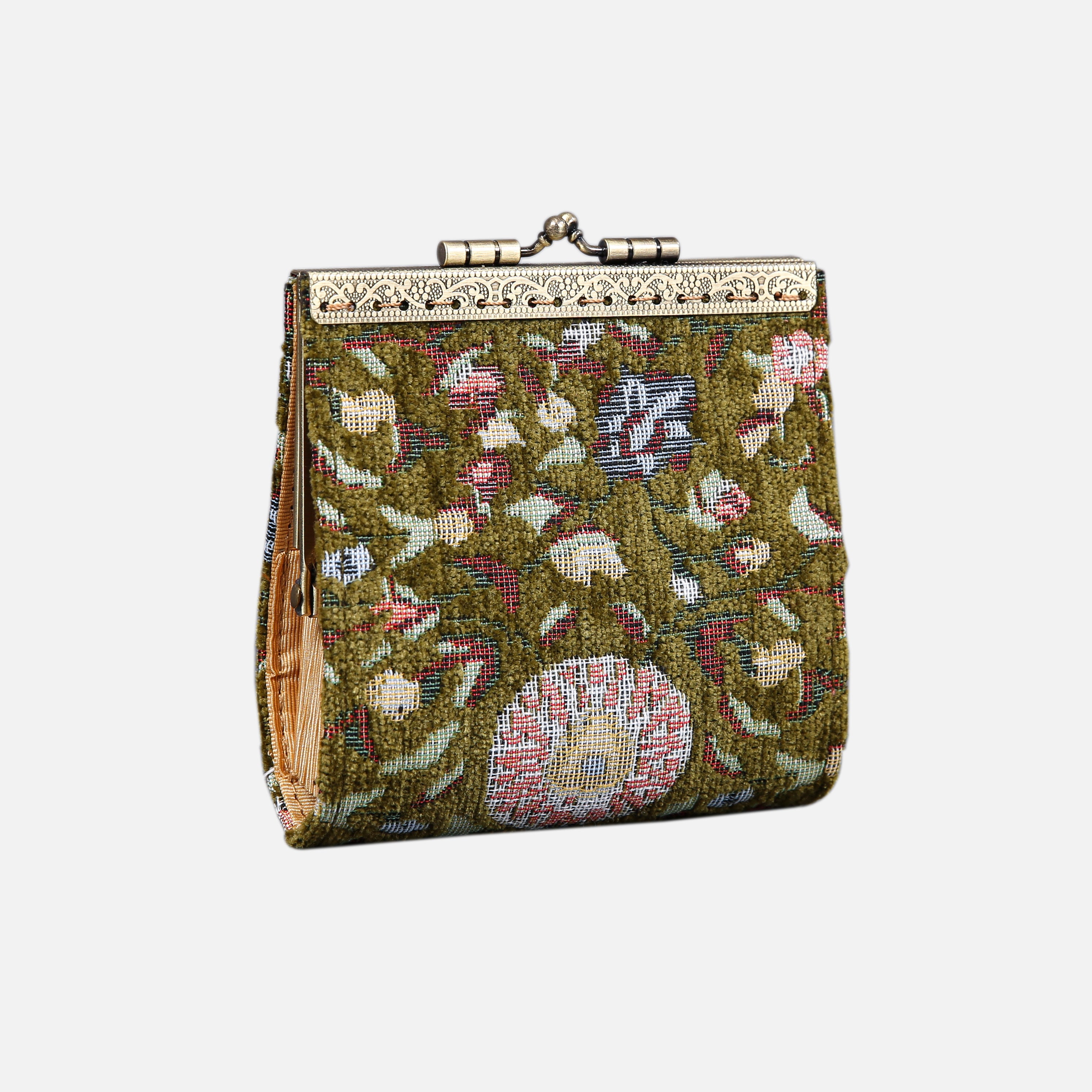 Oriental Avocado Card Wallet MCW Handmade-1