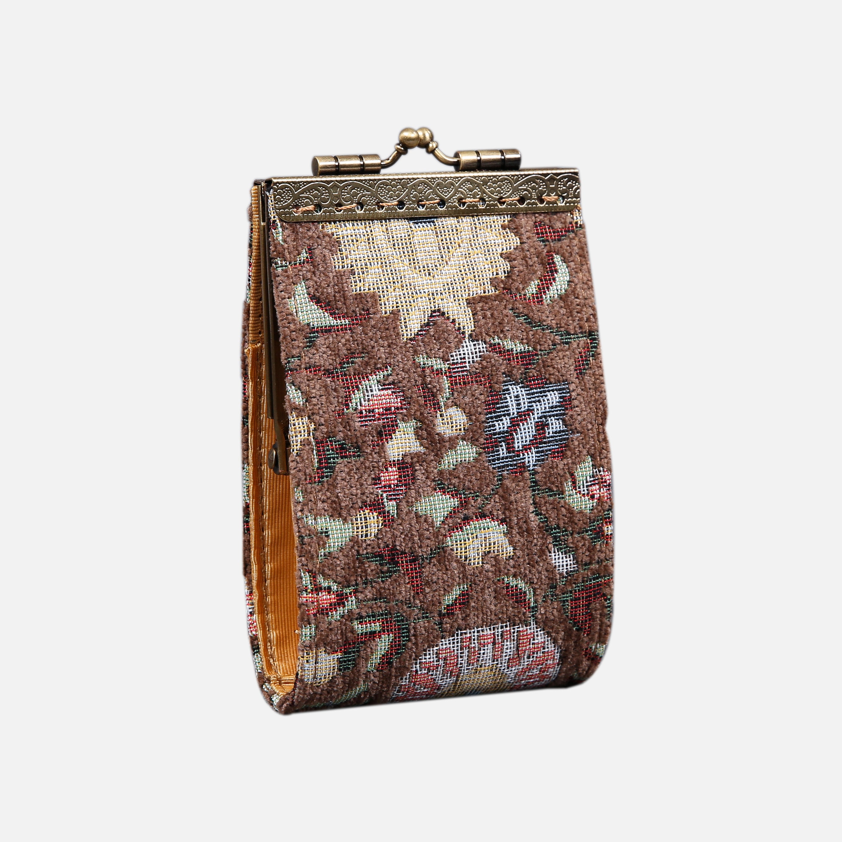 Oriental Brown Card Wallet MCW Handmade-2