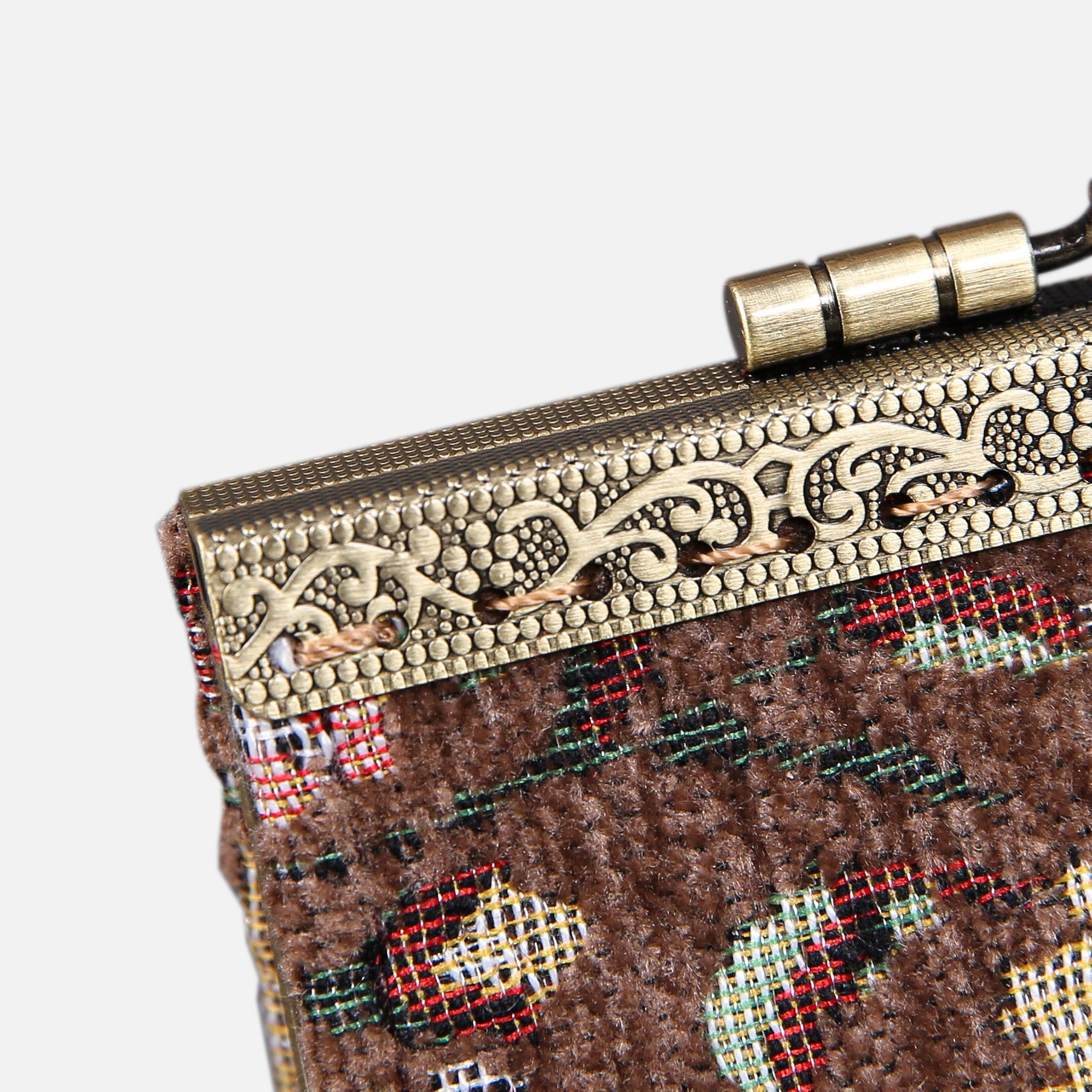 Oriental Brown Card Wallet MCW Handmade-7