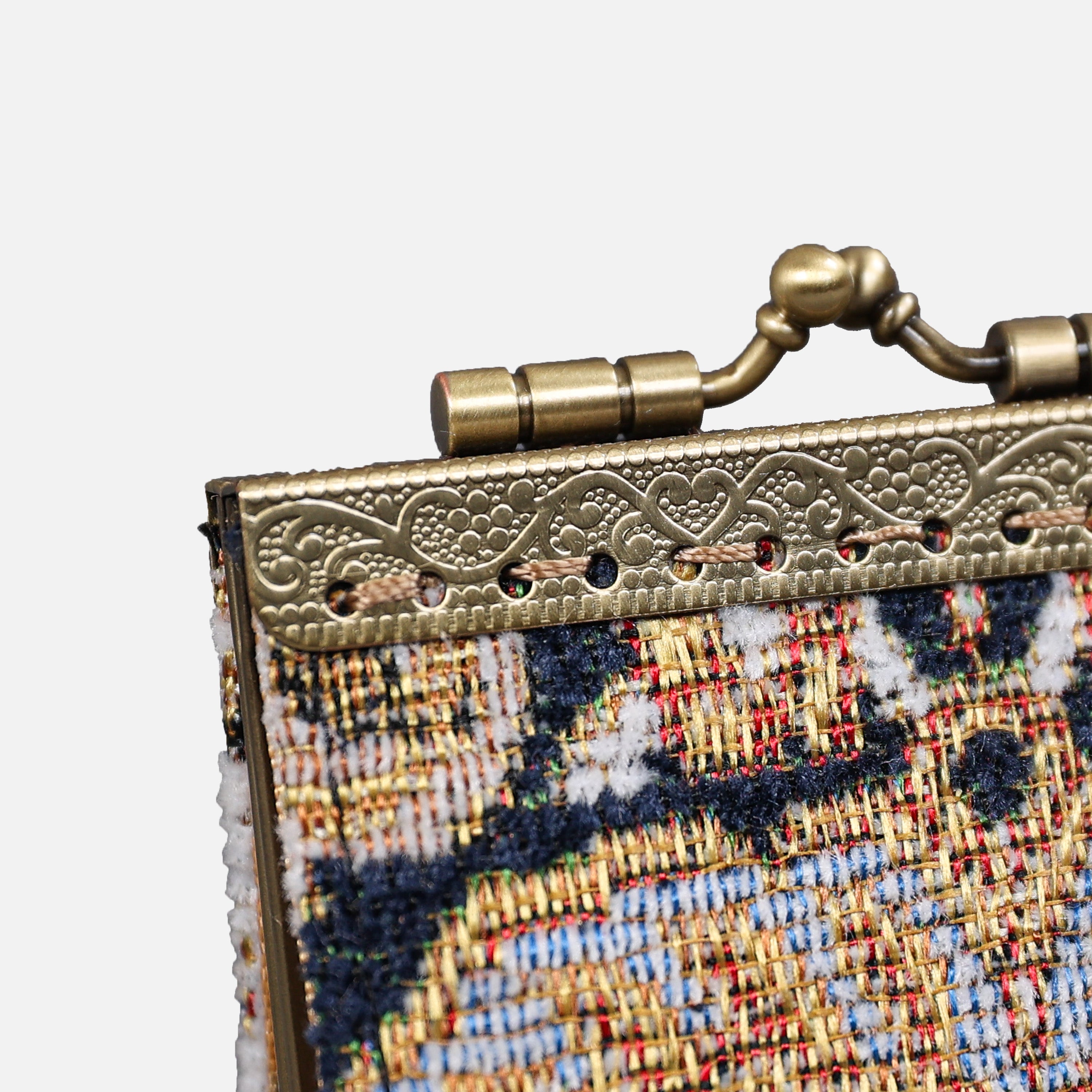 Golden Age Navy Card Wallet MCW Handmade-4