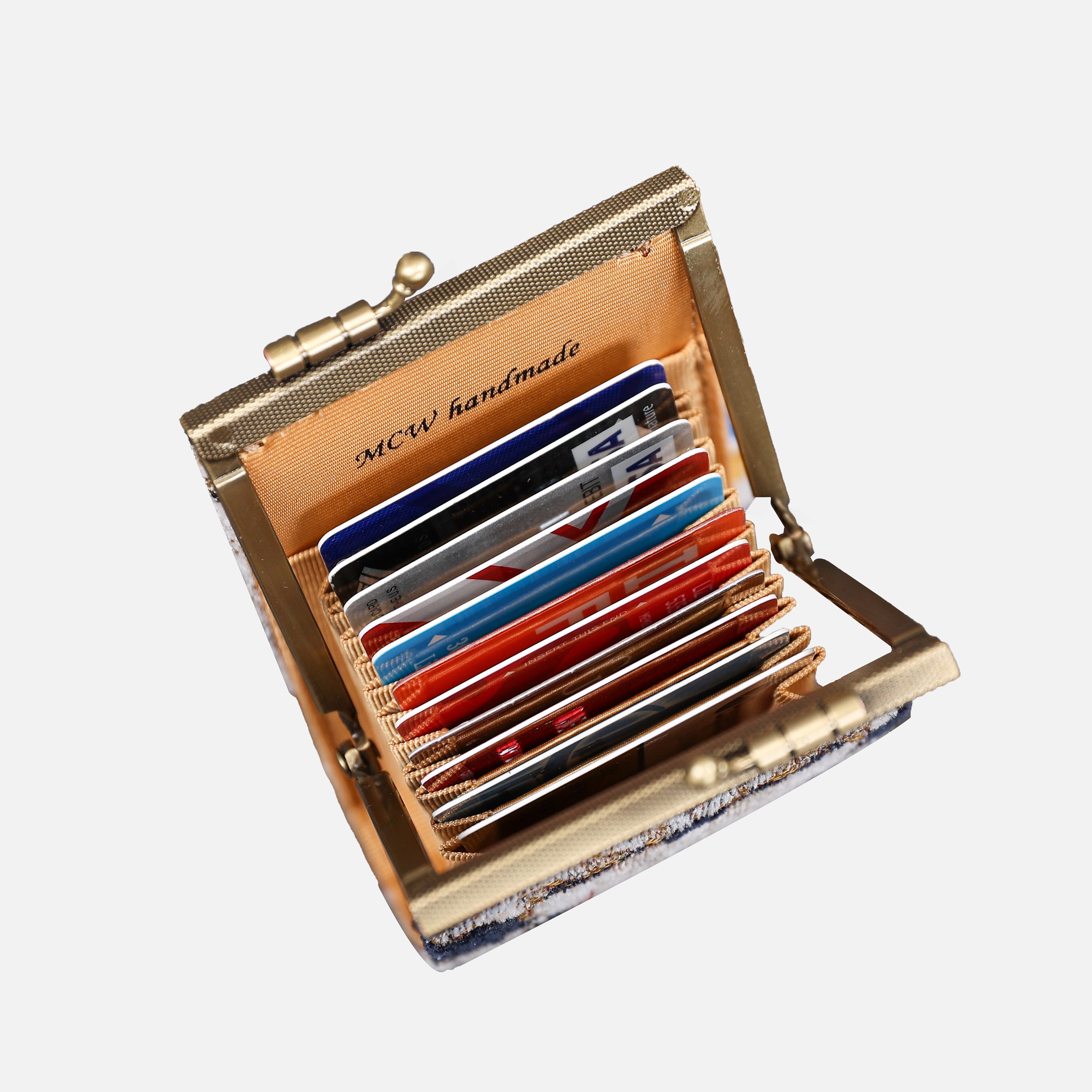 Golden Age Navy Card Wallet MCW Handmade-2