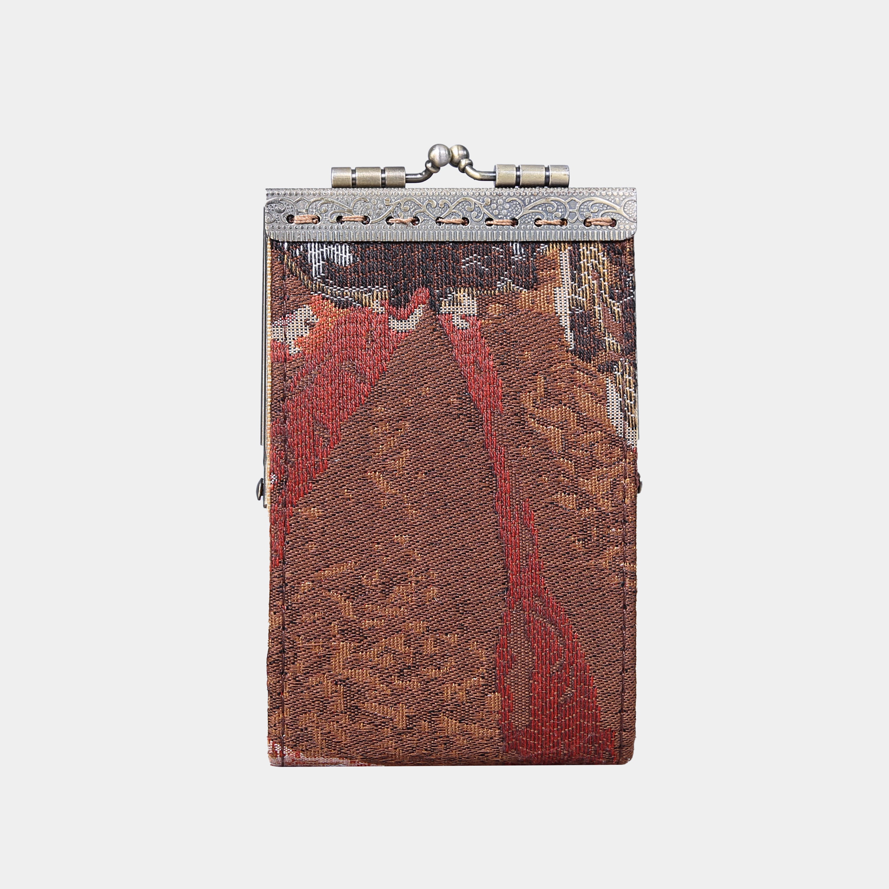 Abstract Brown Card Wallet MCW Handmade-3