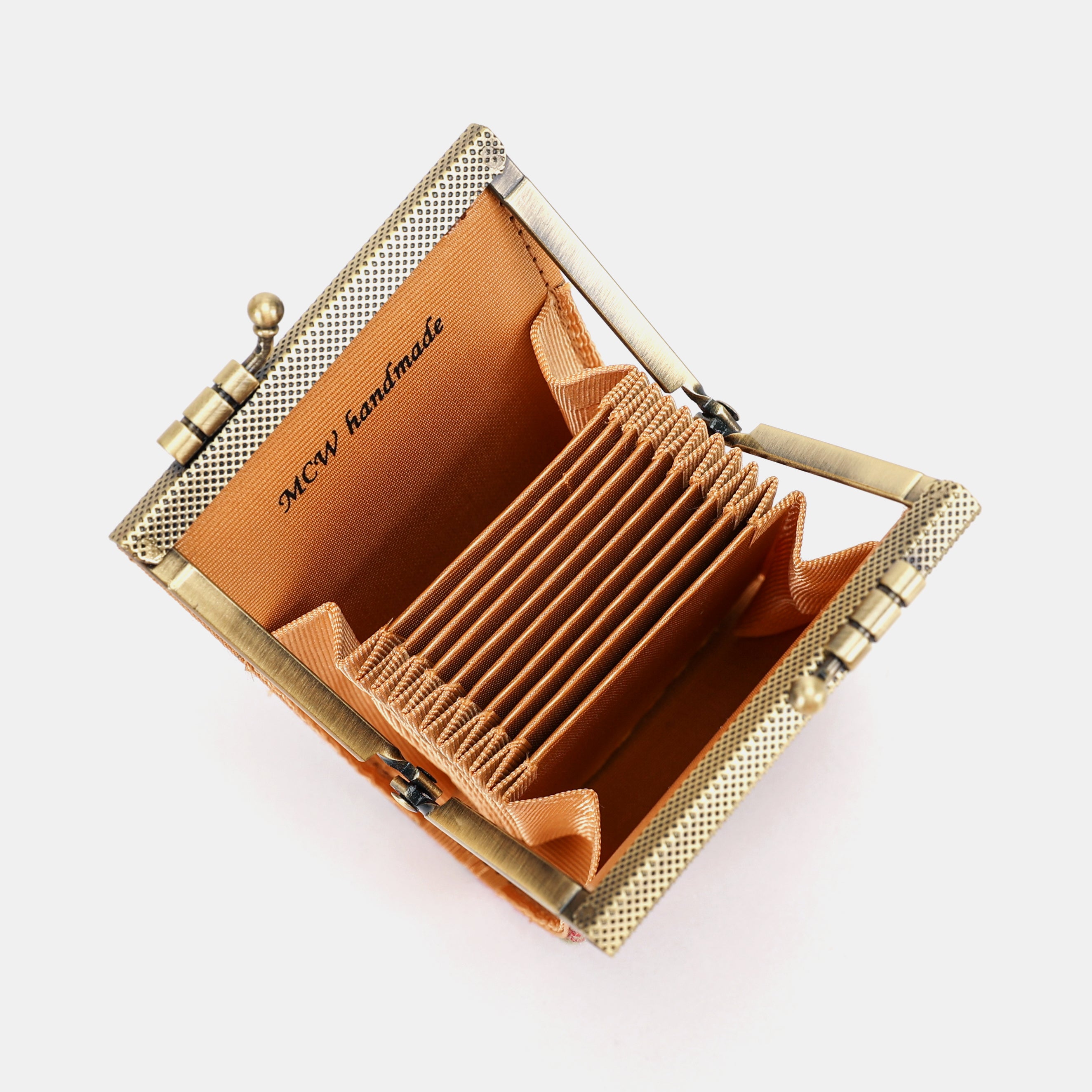 Cherry Cascade Card Wallet Carpetbag of America 11 slots inside