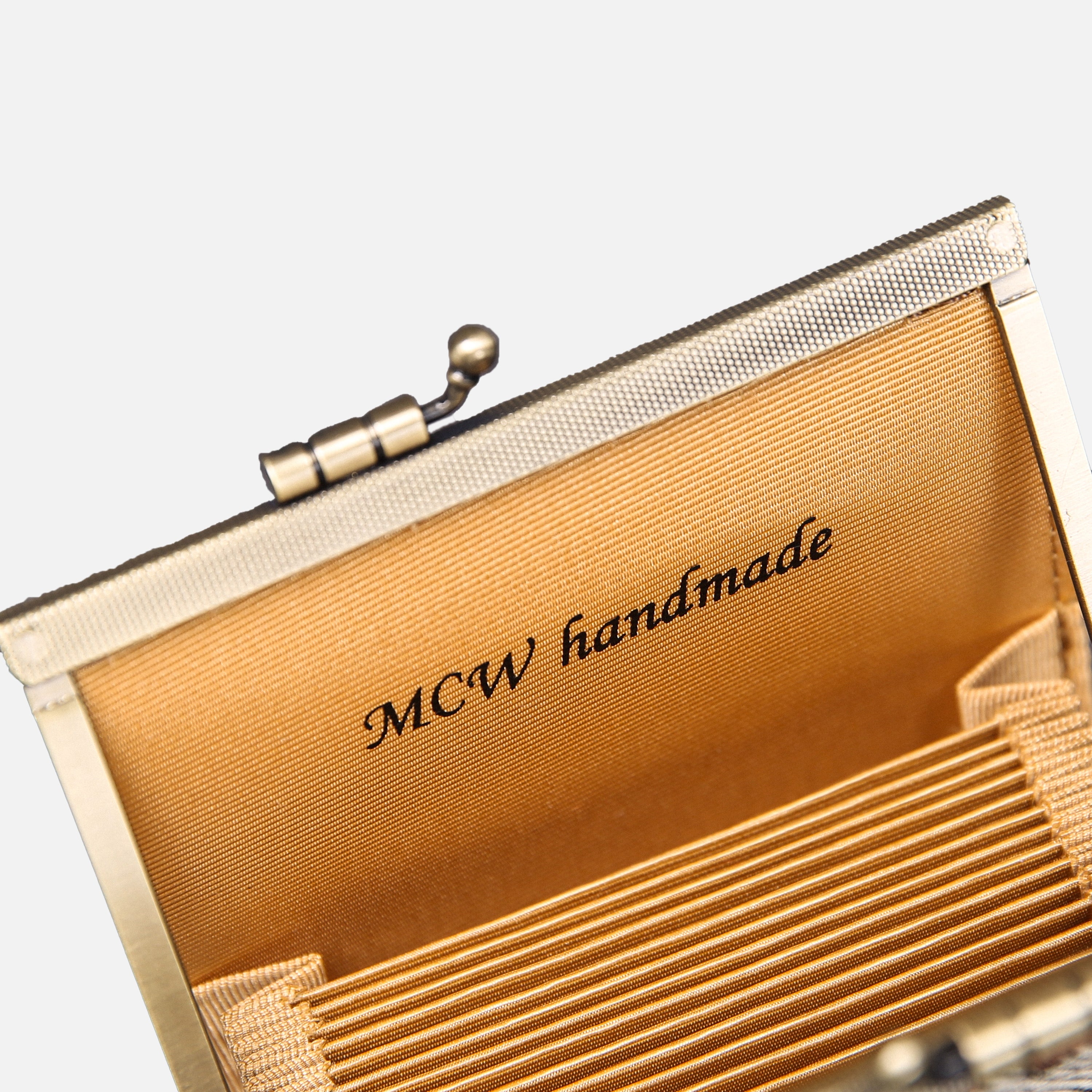 Paisley Orange Card Wallet MCW Handmade-3