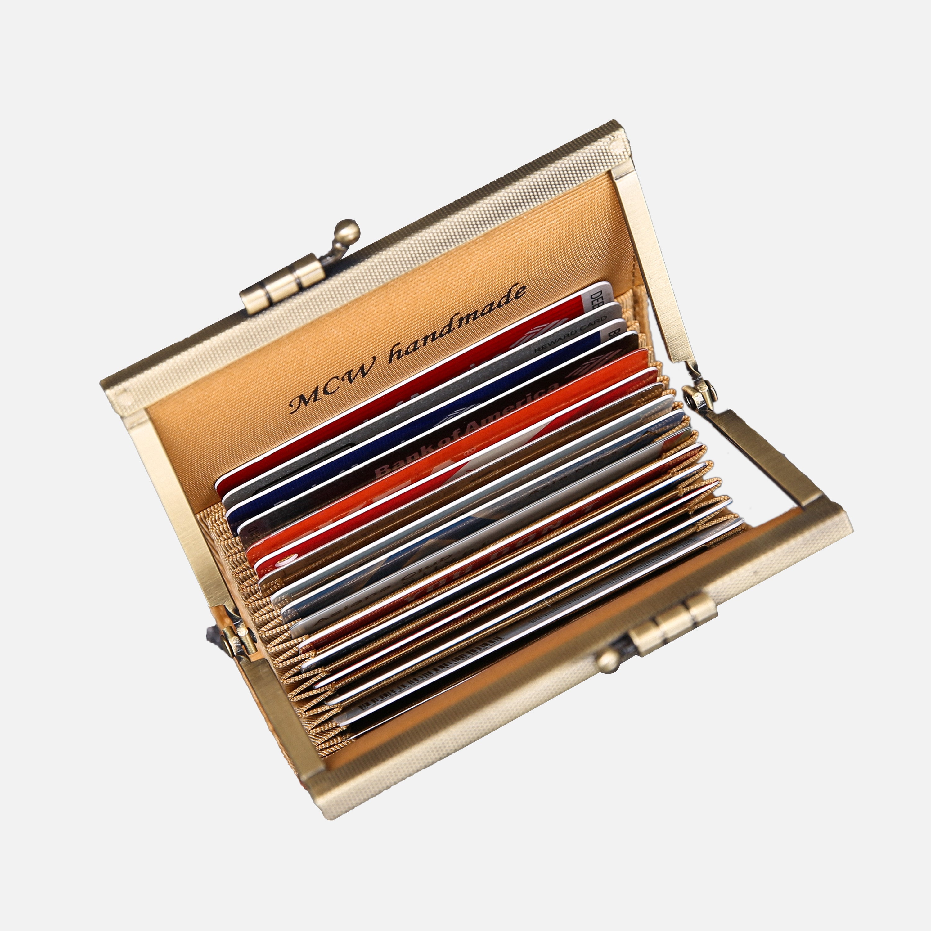 Paisley Orange Card Wallet MCW Handmade-8