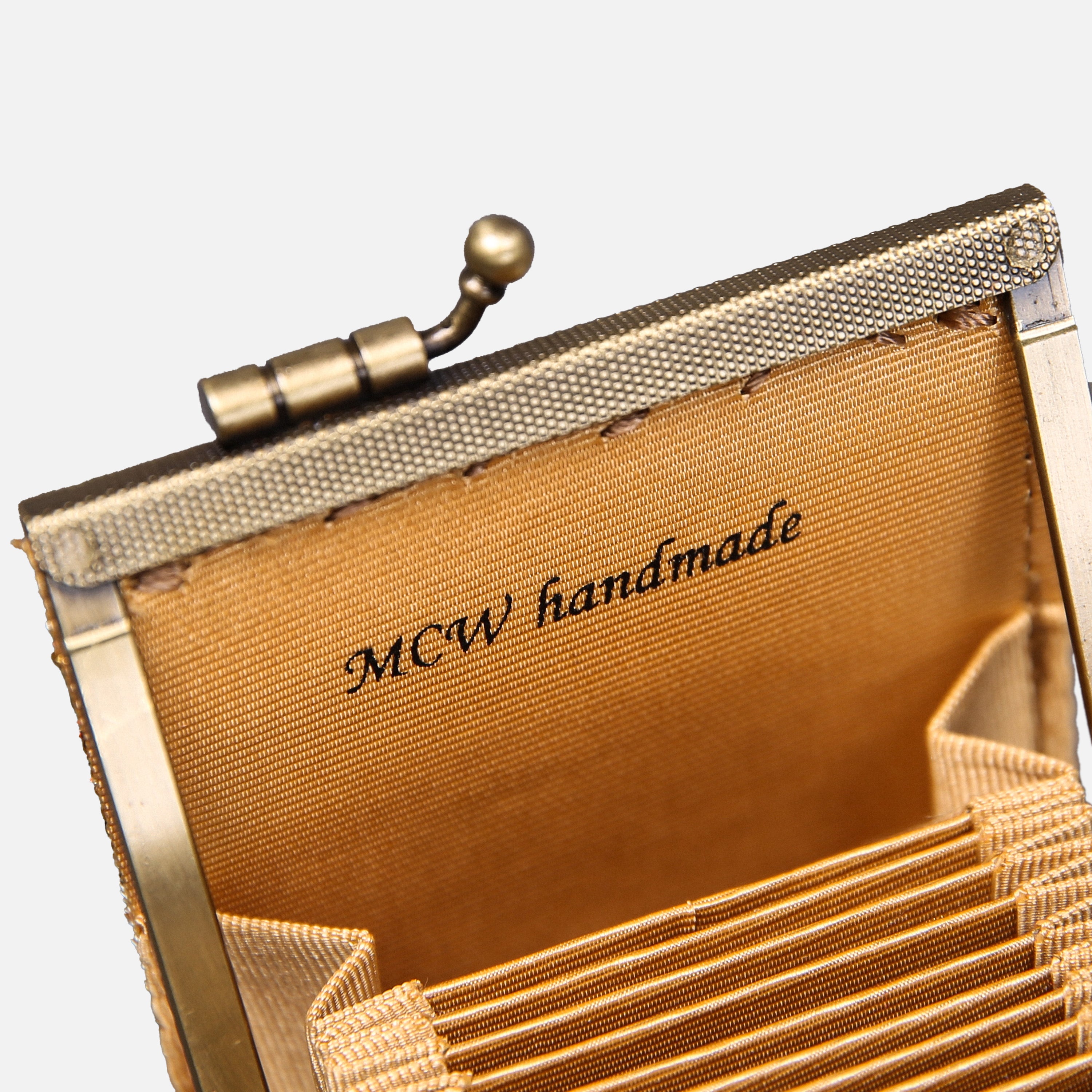 Paisley Orange Card Wallet MCW Handmade-9