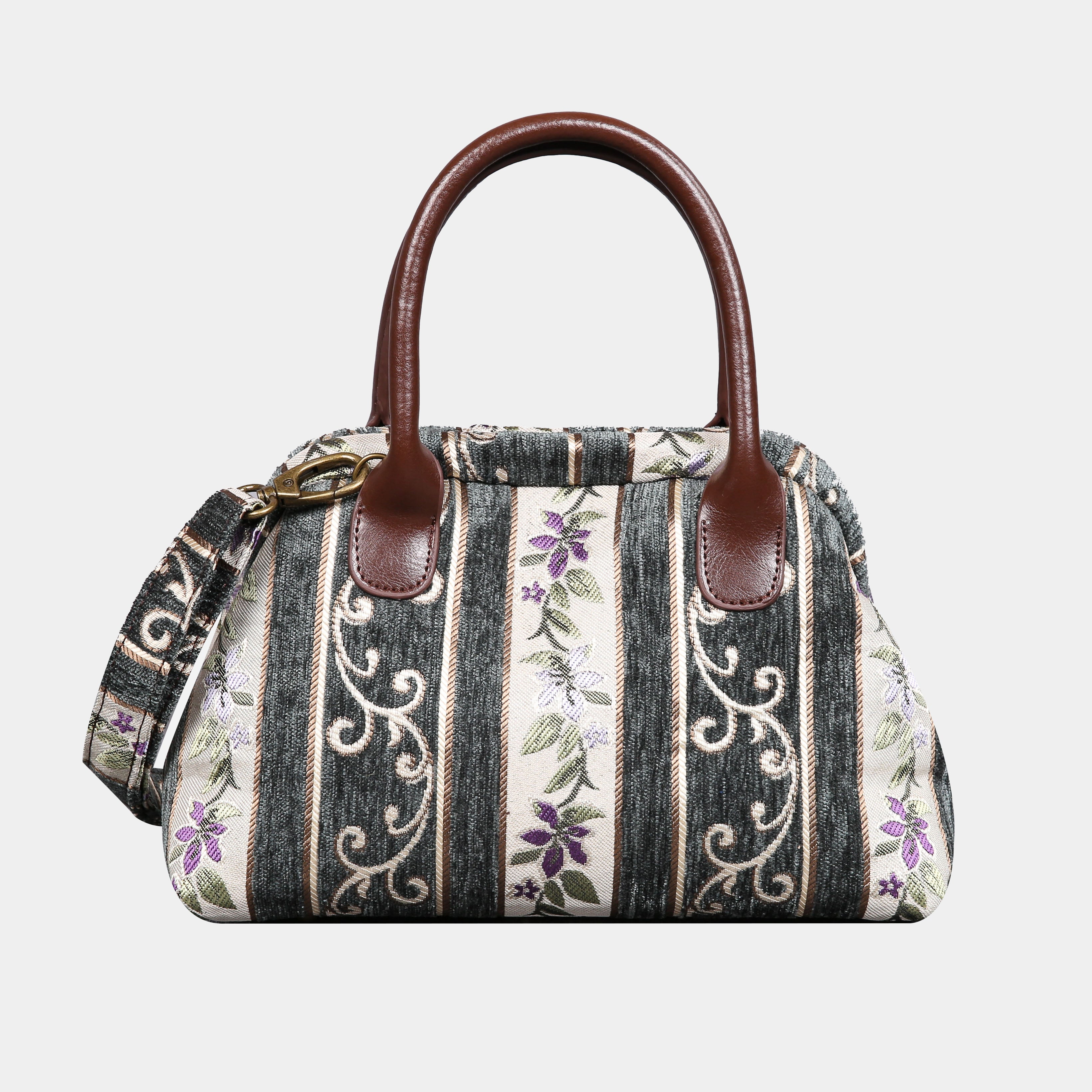 Victorian Strips Grass Carpet Satchel carpet bag MCW Handmade