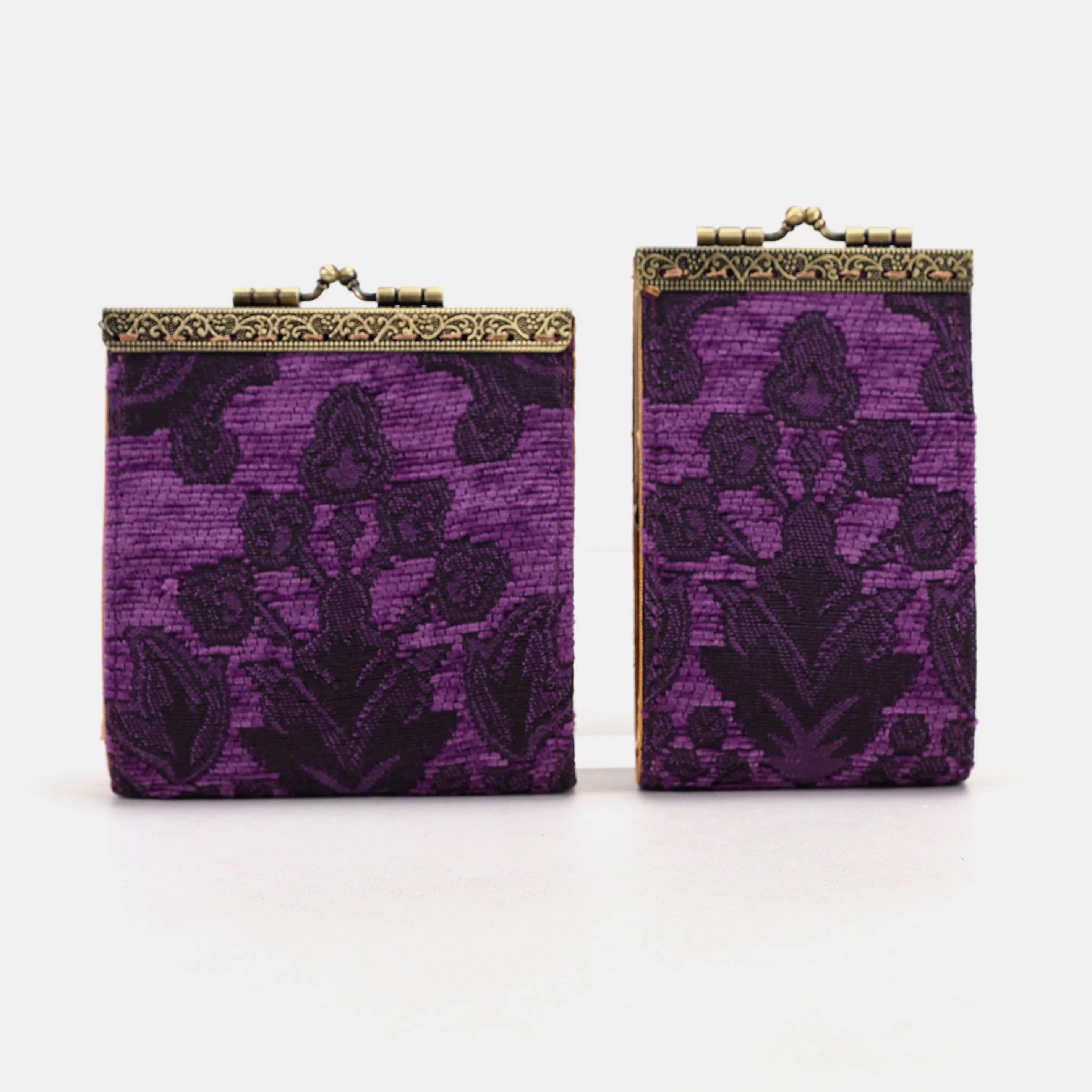 Victorian Blossom Purple Card Wallet Carpetbag front