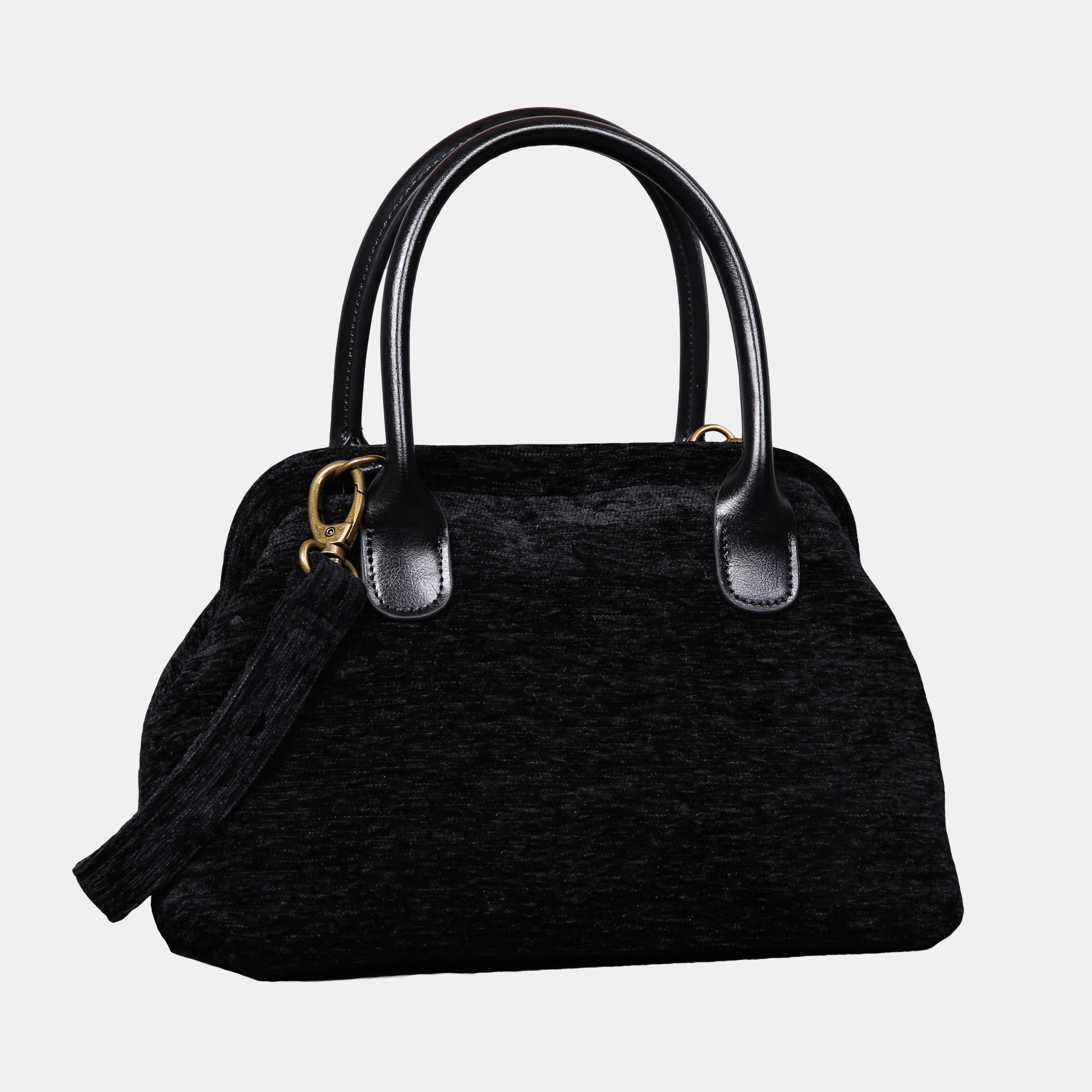 Solid Black Carpet Satchel of America