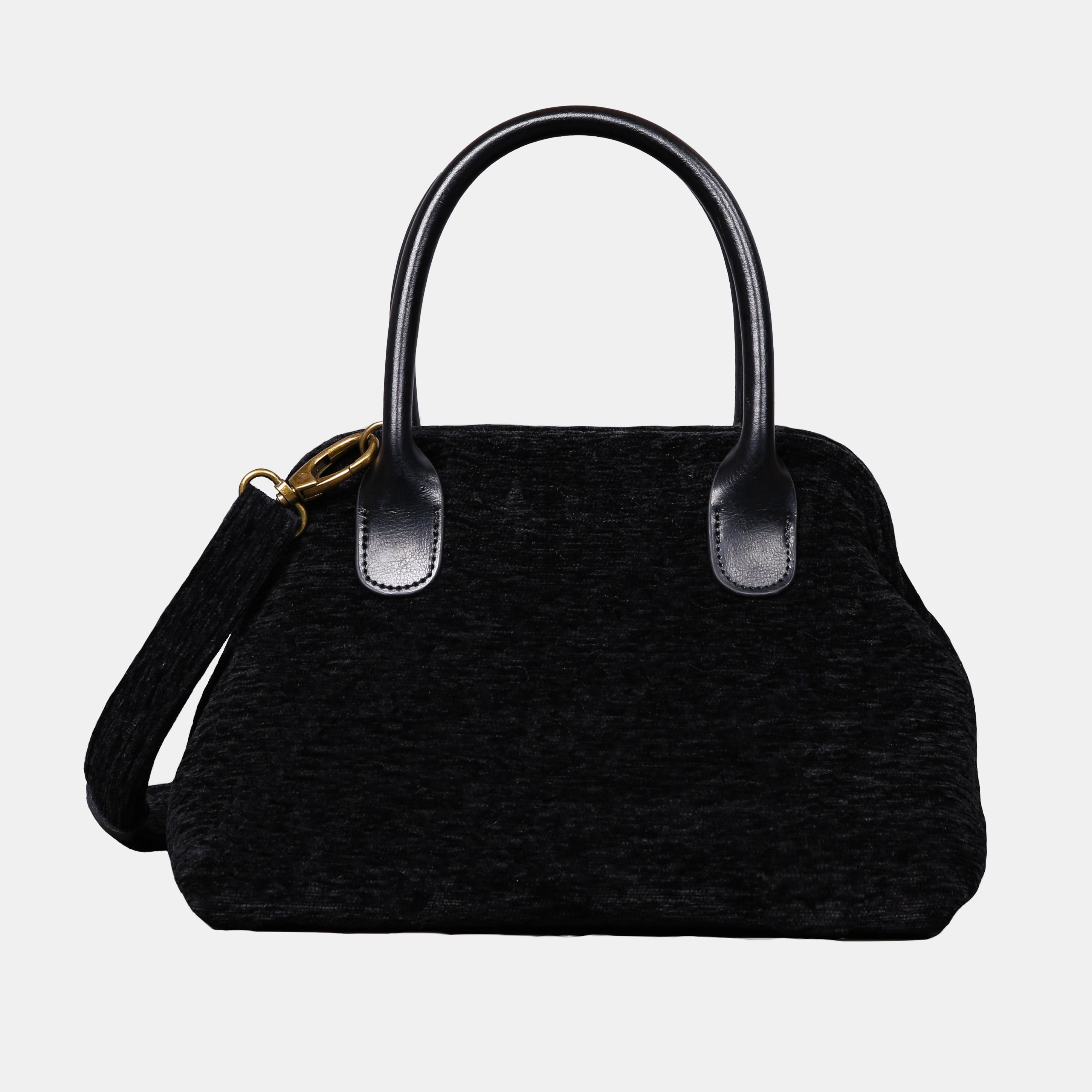 Solid Black Carpet Satchel of America back