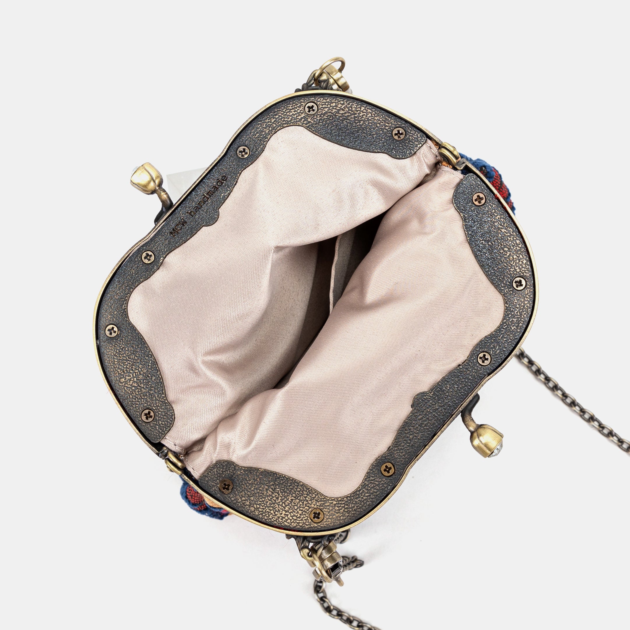 Poppy Bloom Chatelaine Purse Medium carpet bag MCW Handmade-4