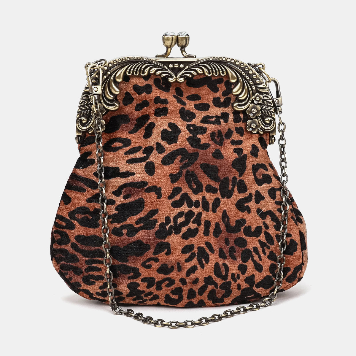 Leopard Classic Chatelaine Purse Medium Carpetbag of America main