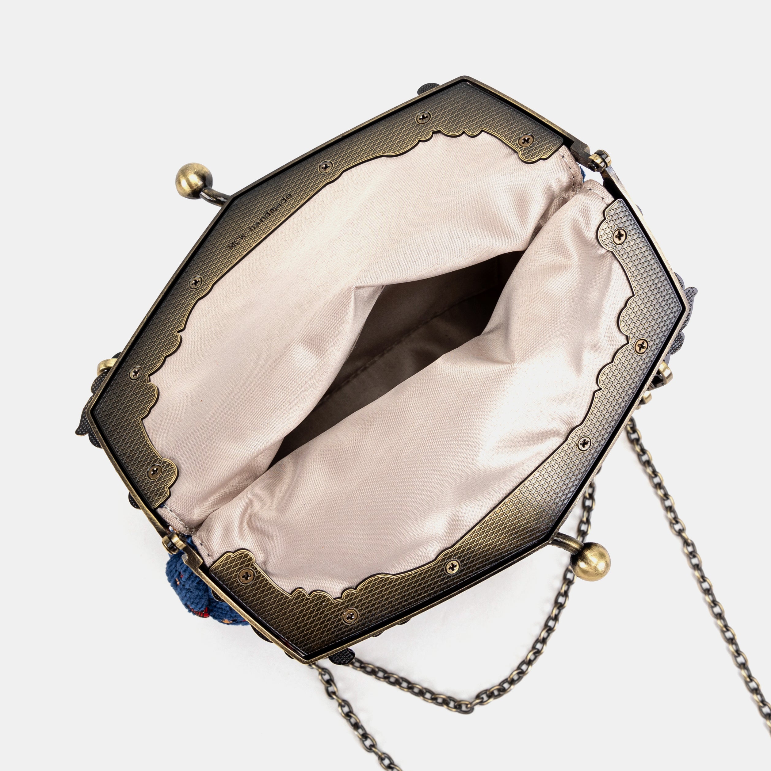 Poppy Bloom Chatelaine Purse Large carpet bag MCW Handmade-4