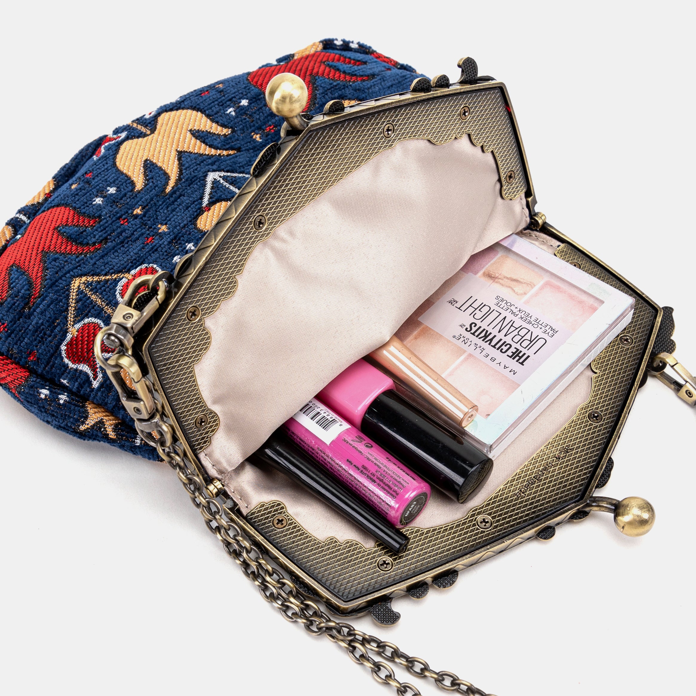 Poppy Bloom Chatelaine Purse Large carpet bag MCW Handmade-3