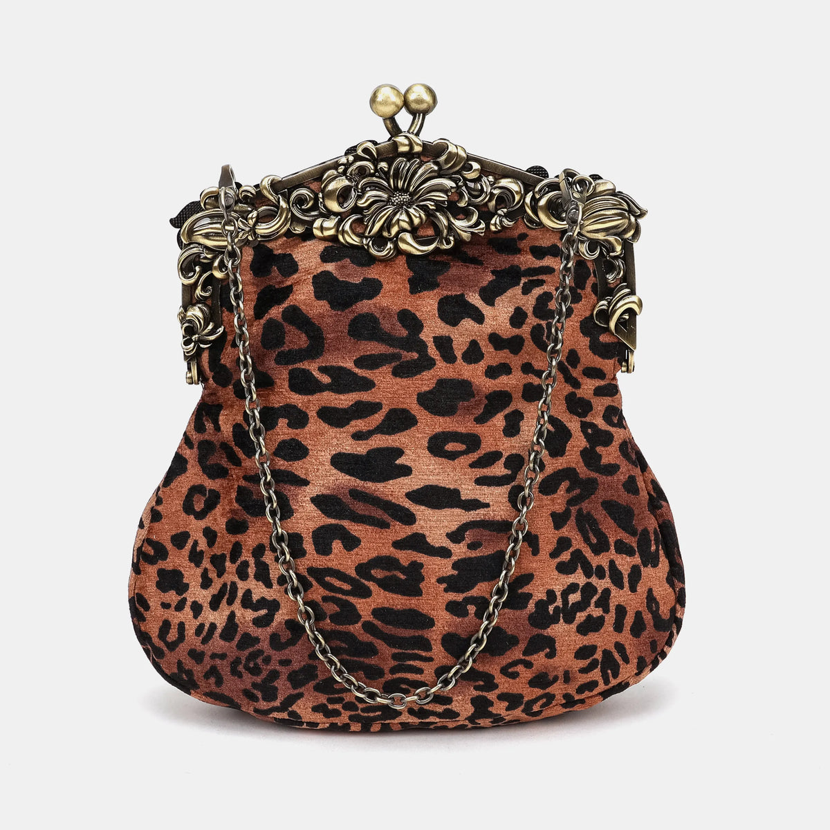 Leopard Classic Chatelaine Purse Large Carpetbag of America main