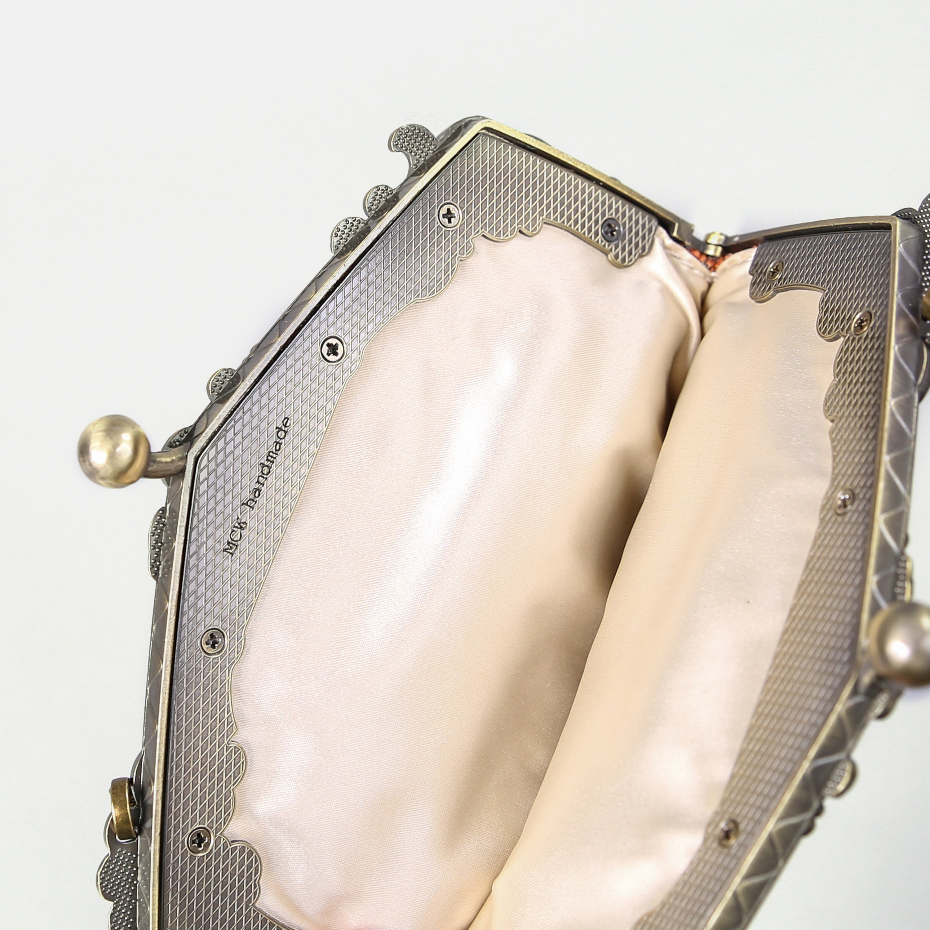 Paisley Orange Chatelaine Purse Large carpet bag MCW Handmade-4