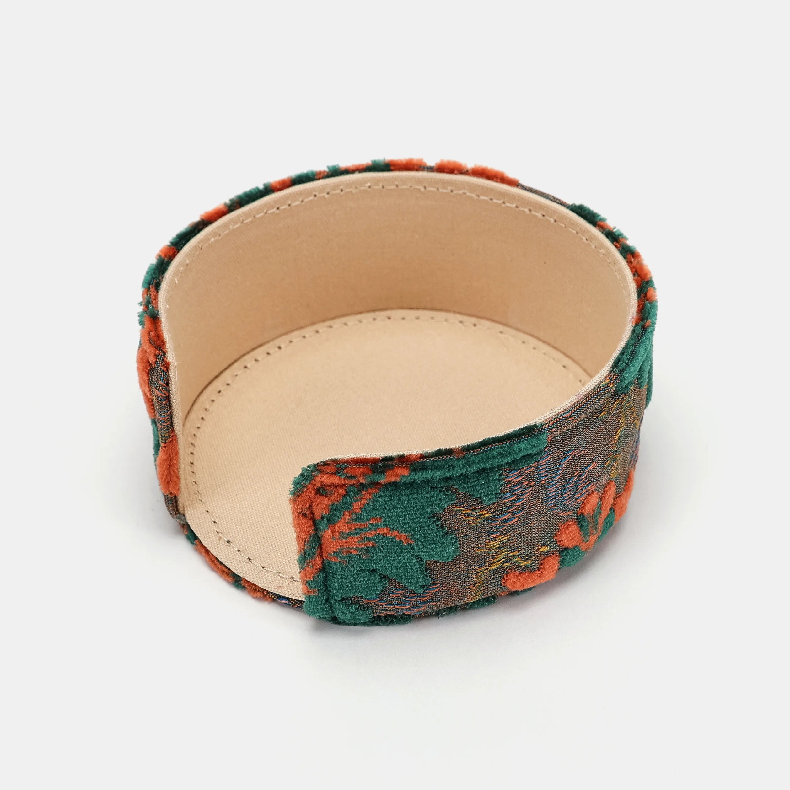 Burnout Velvet Revival Jade Round Coaster Set with Holder of America-Holder