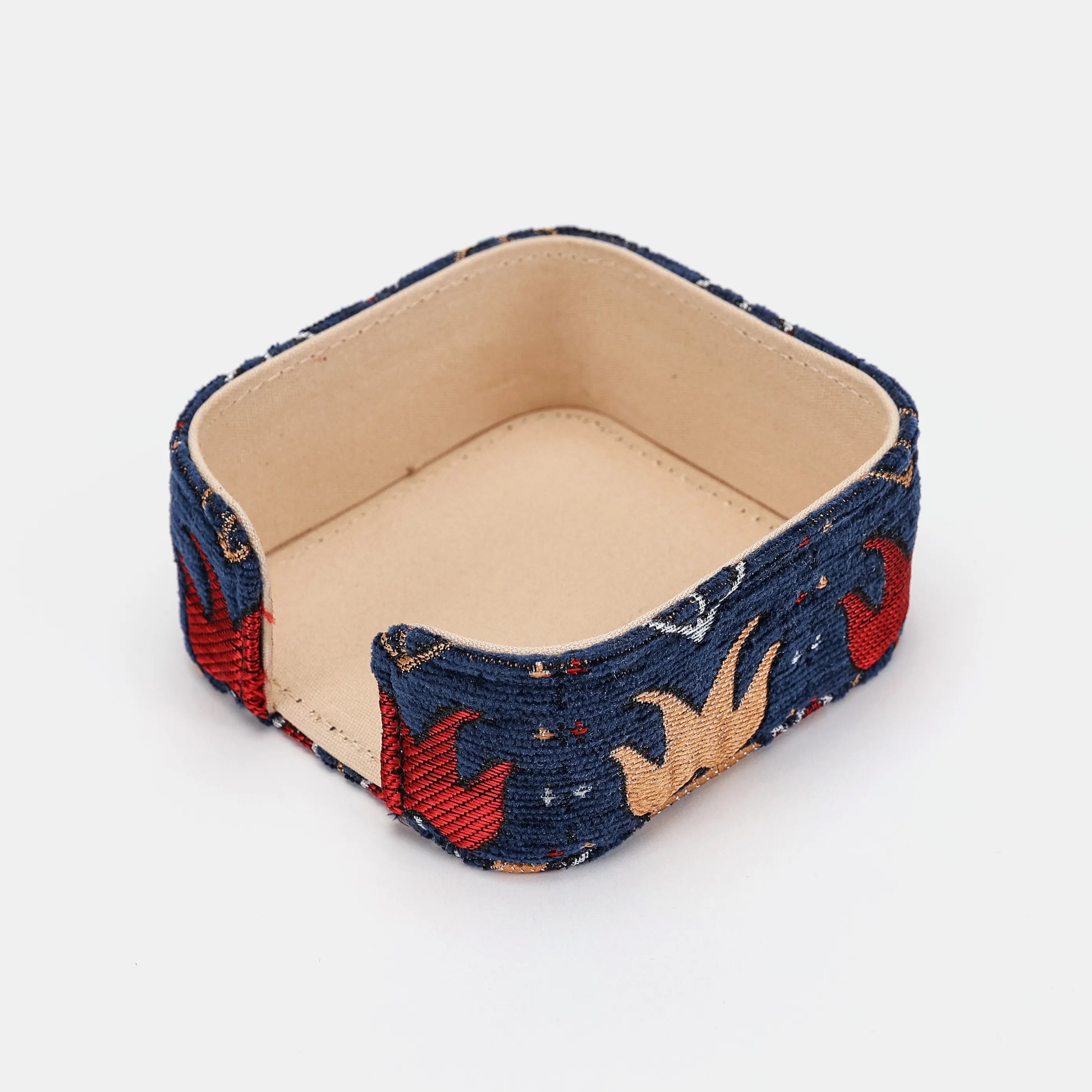 Poppy Bloom Square Coaster Set with Holder of America-Holder