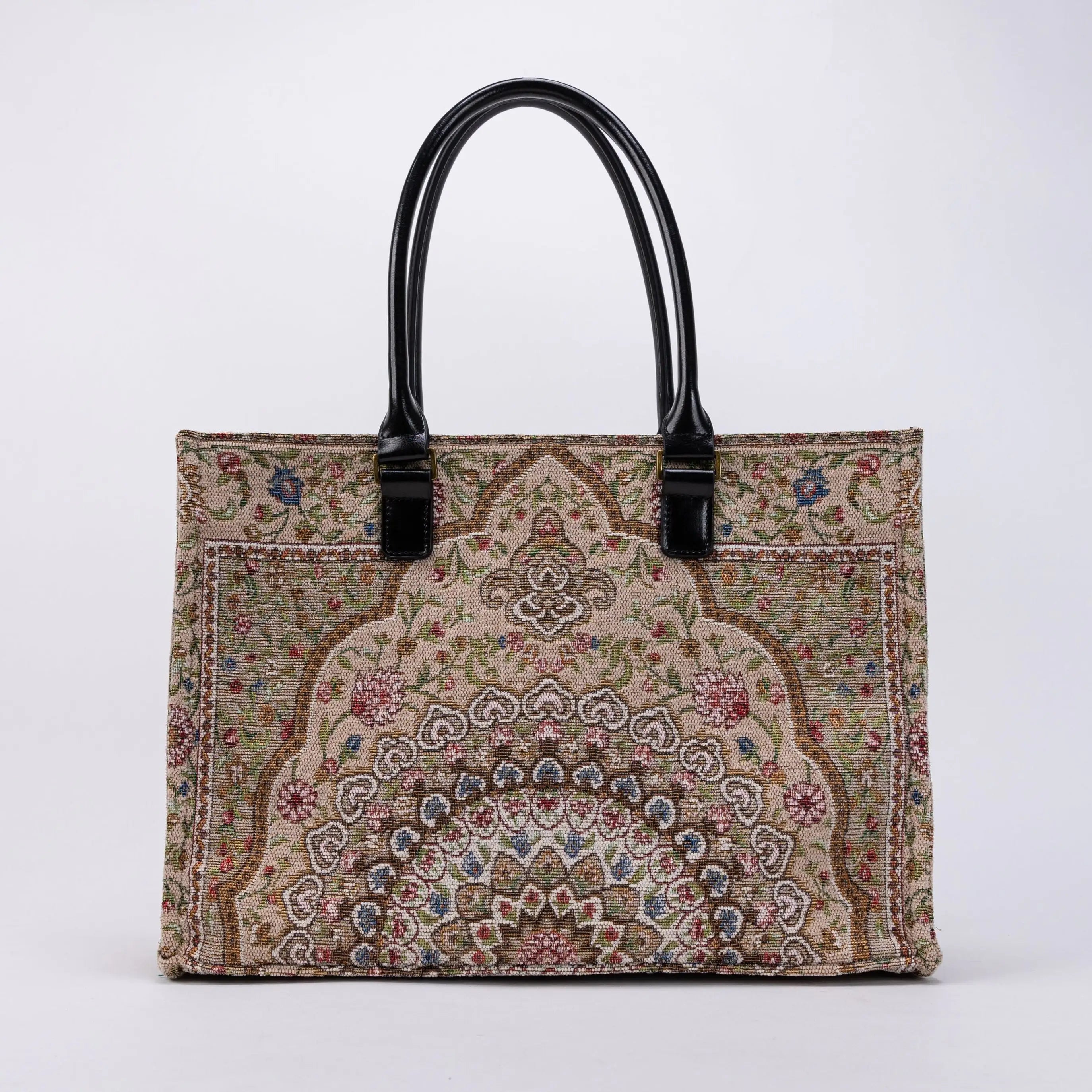 Oriental Beige Laptop Work Tote of America OVERVIEW