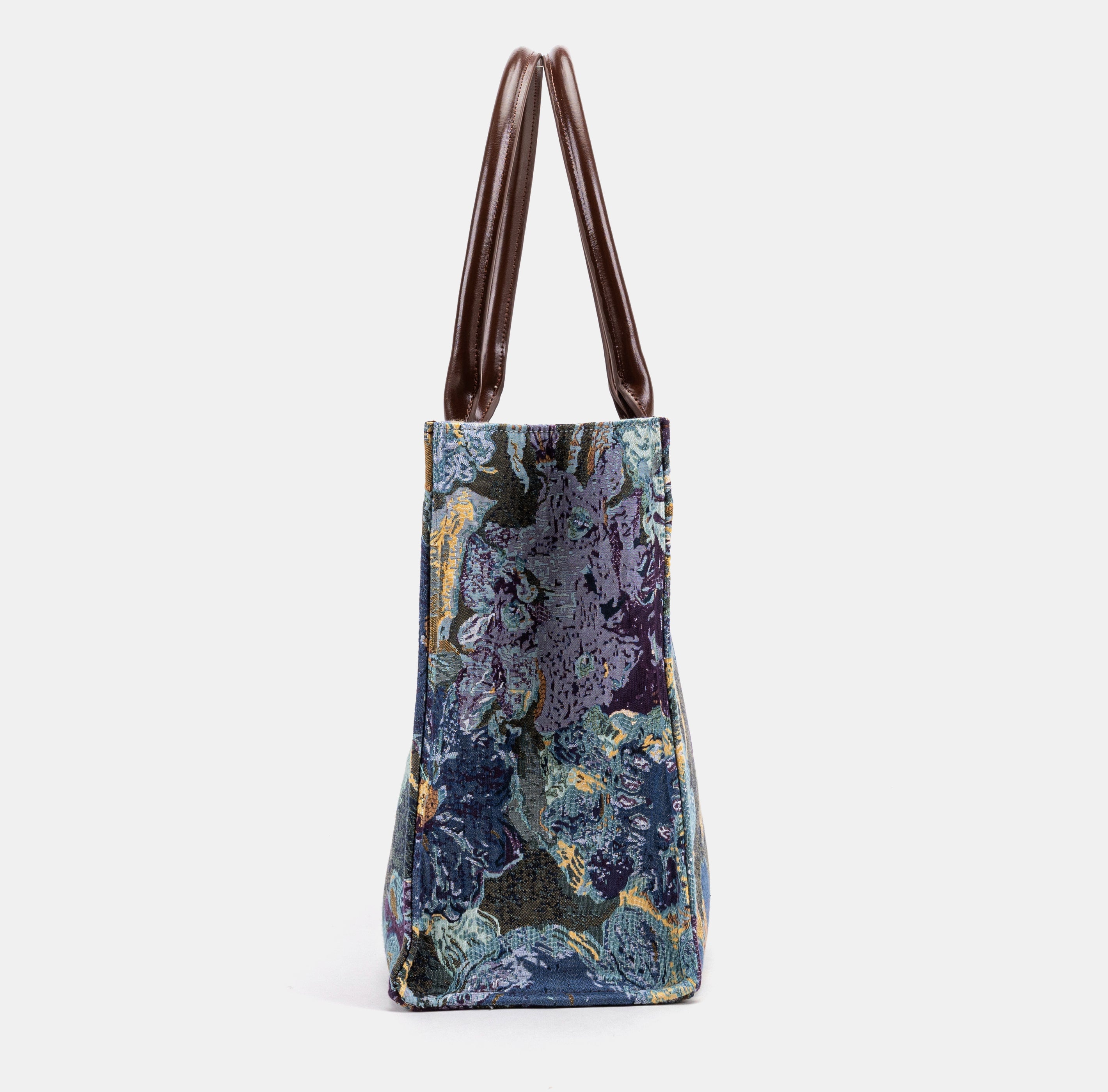 Abstract Blue Laptop Work Tote of America side