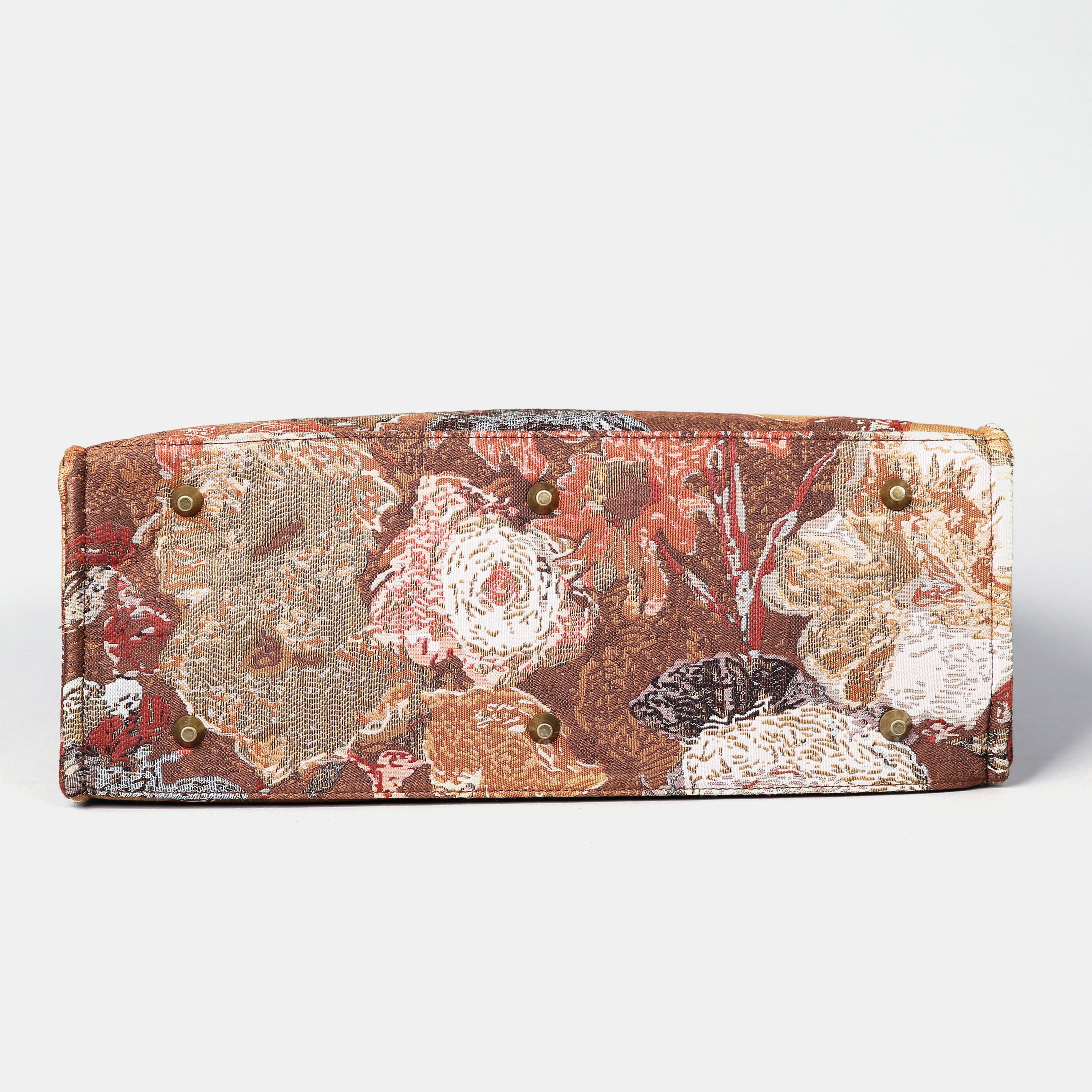 Abstract Brown Laptop Work Tote MCW Handmade-4