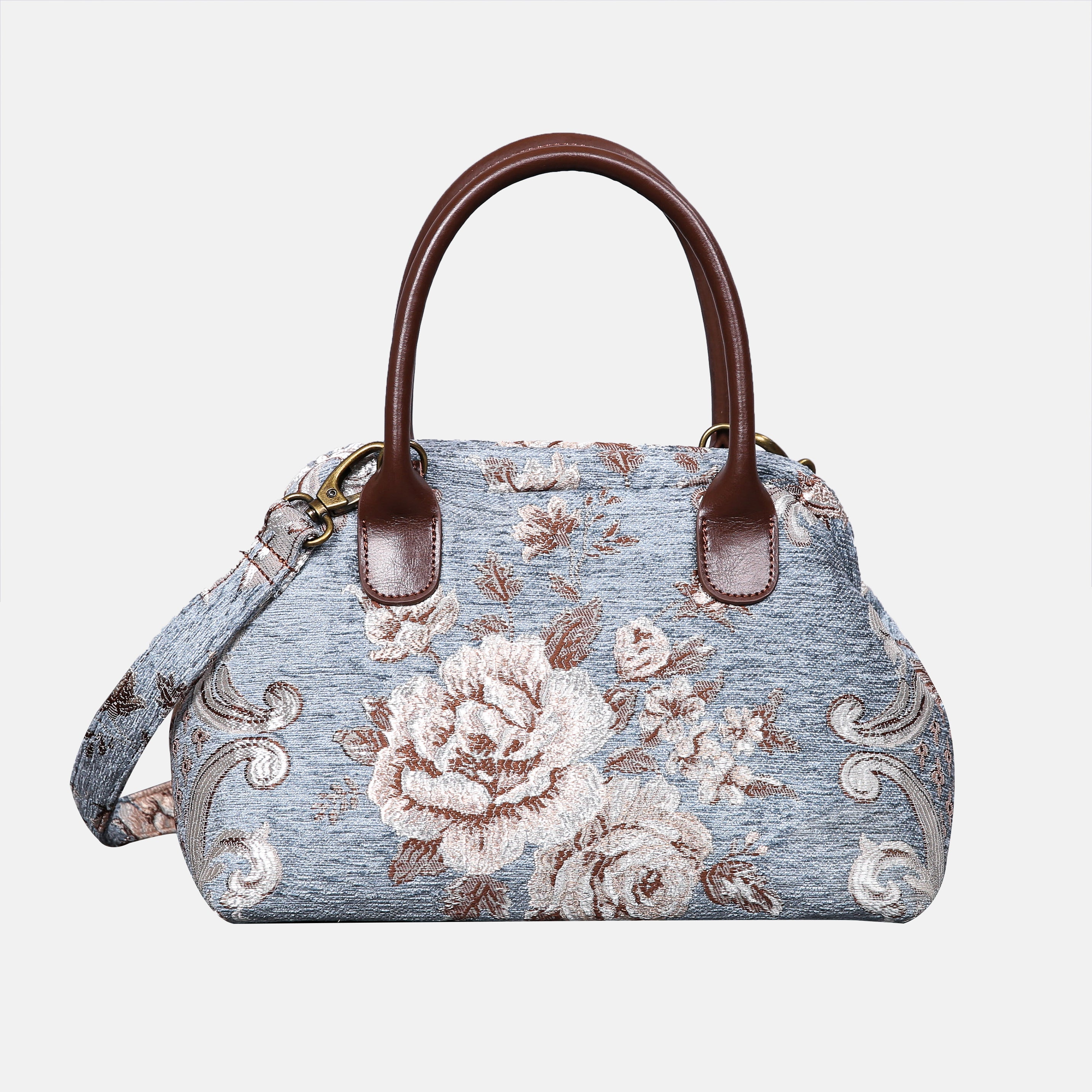 Floral Windy Blue Carpet Satchel carpet bag MCW Handmade