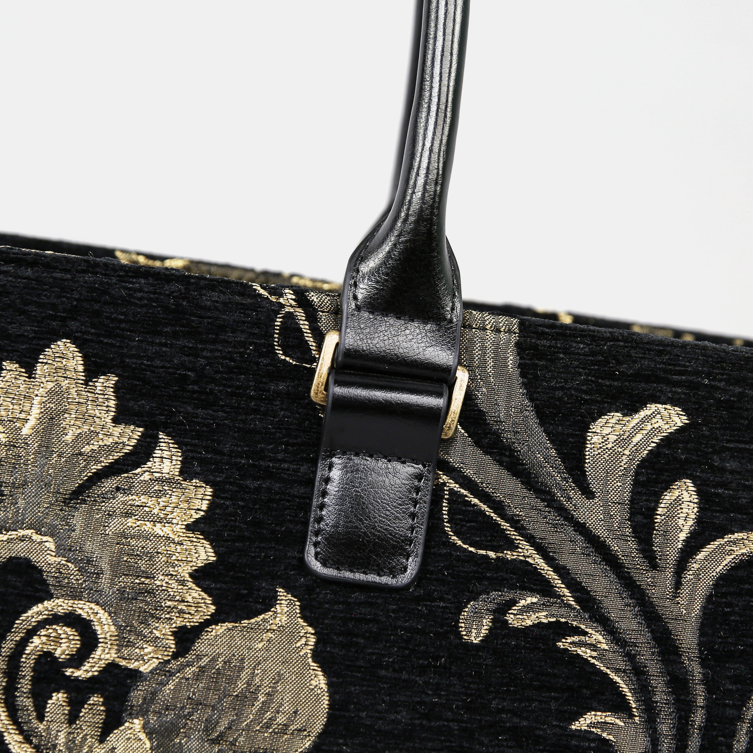 Majesty Black Laptop Work Tote  MCW Handmade-5
