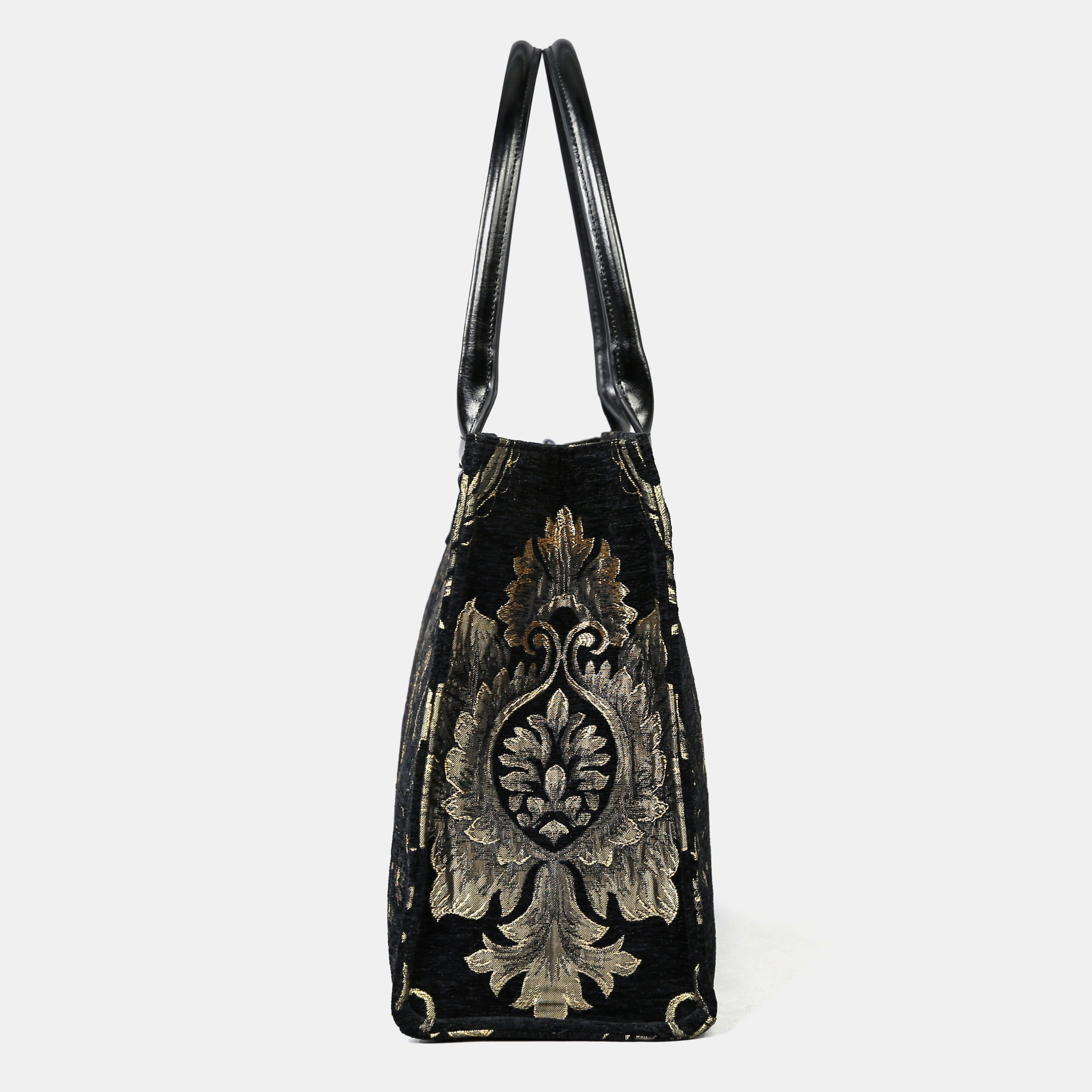 Majesty Black Laptop Work Tote  MCW Handmade-2