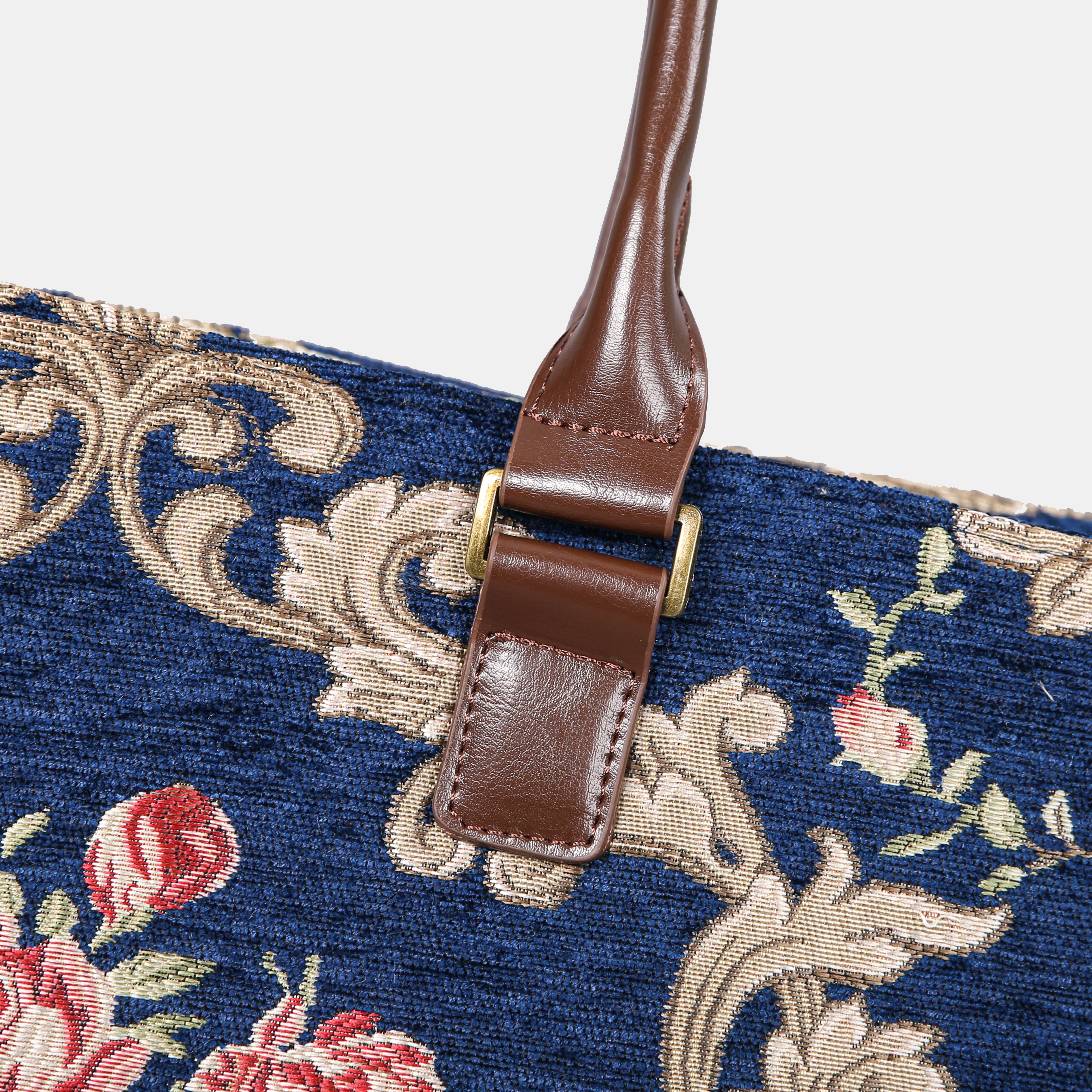 Baroque Garden Blue Laptop Work Tote MCW Handmade-5
