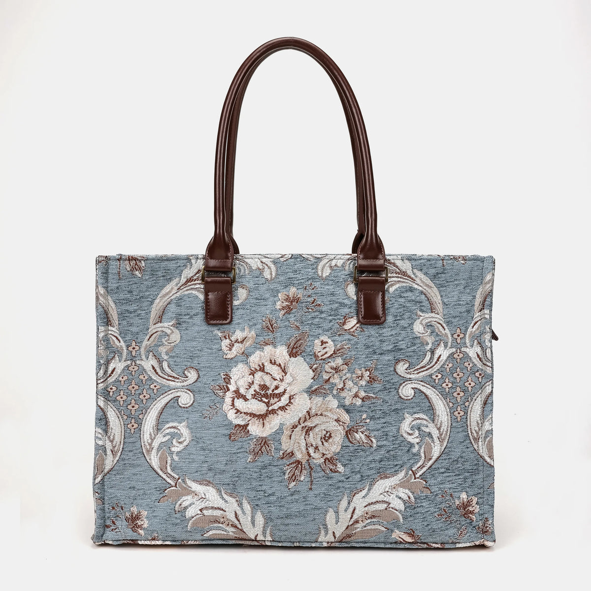 Floral Windy Blue Laptop Work Tote Carpetbag of America main