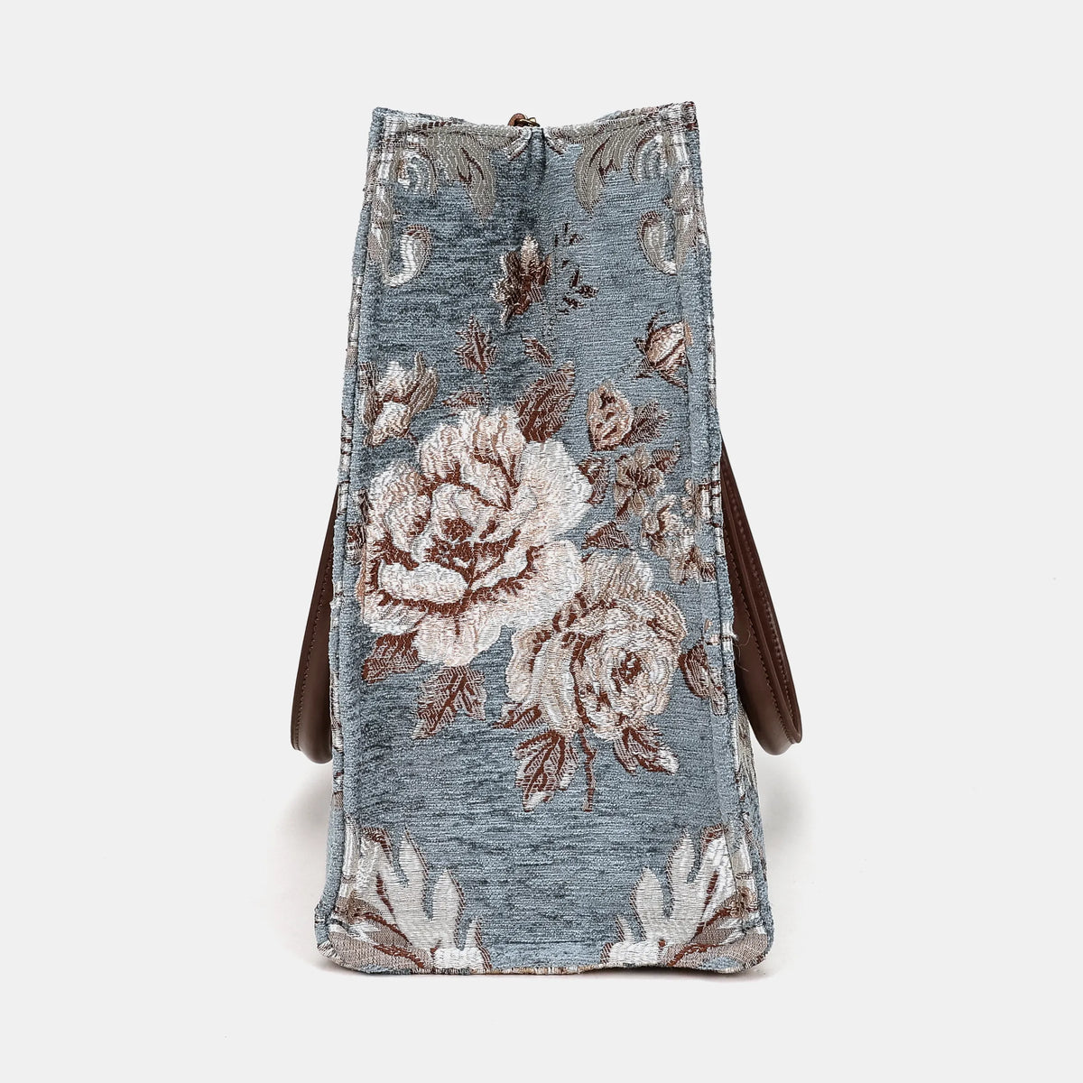Floral Windy Blue Laptop Work Tote Carpetbag of America side