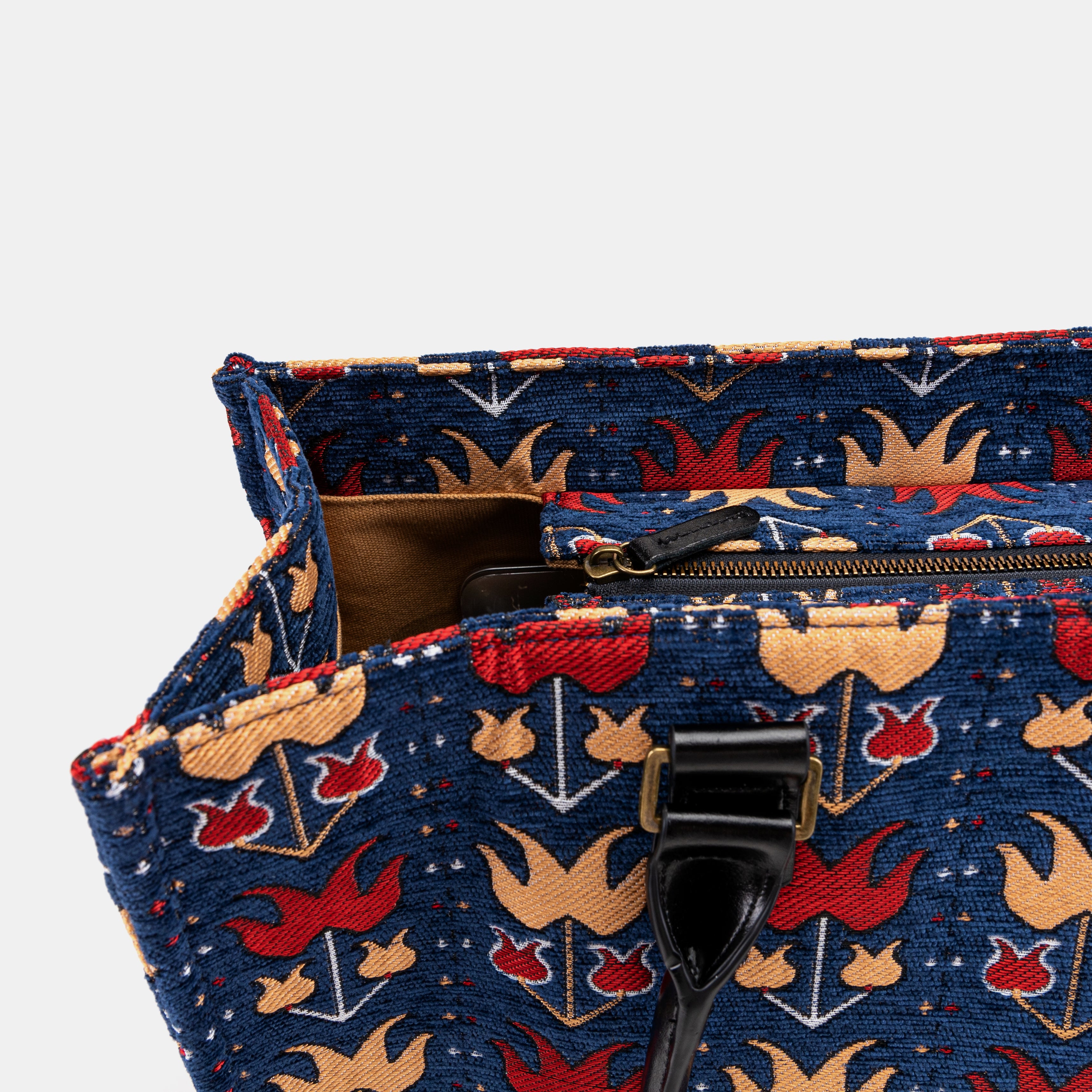 Poppy Bloom Laptop Work Tote of America detail